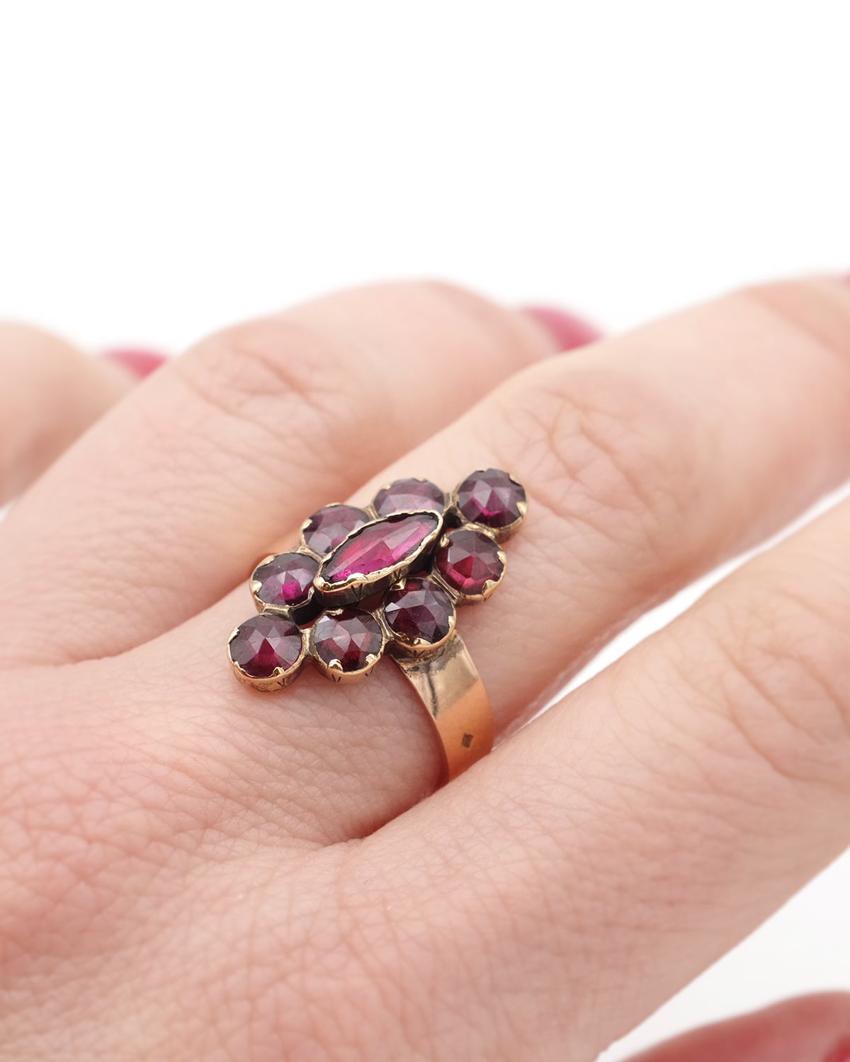 Bague marquise grenats de perpignan