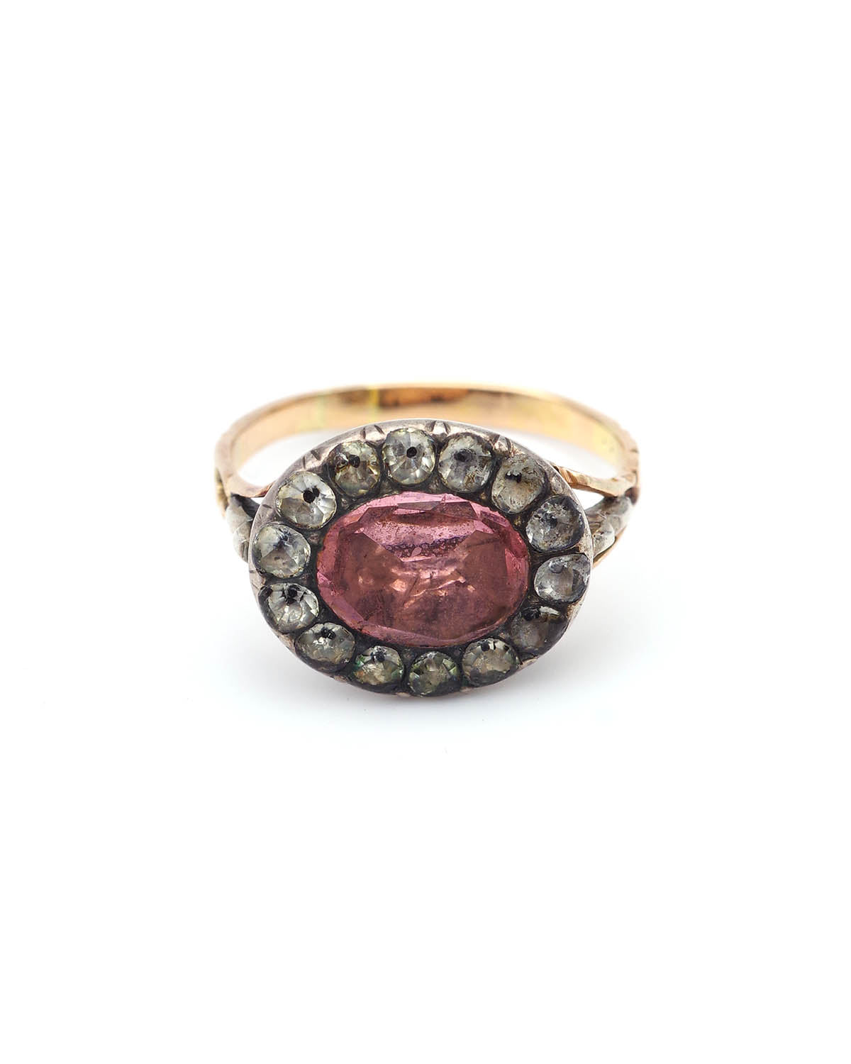 Bague ancienne imitant la topaze en or