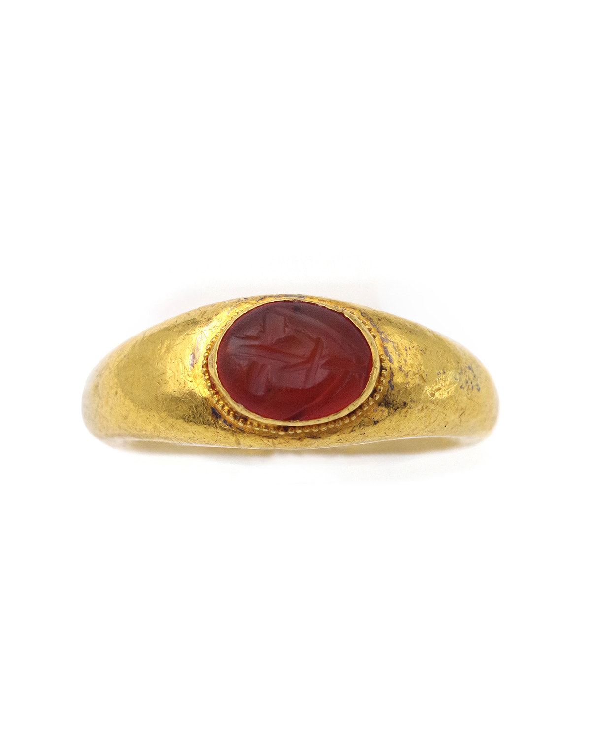 bague romaine intaille en or 22k