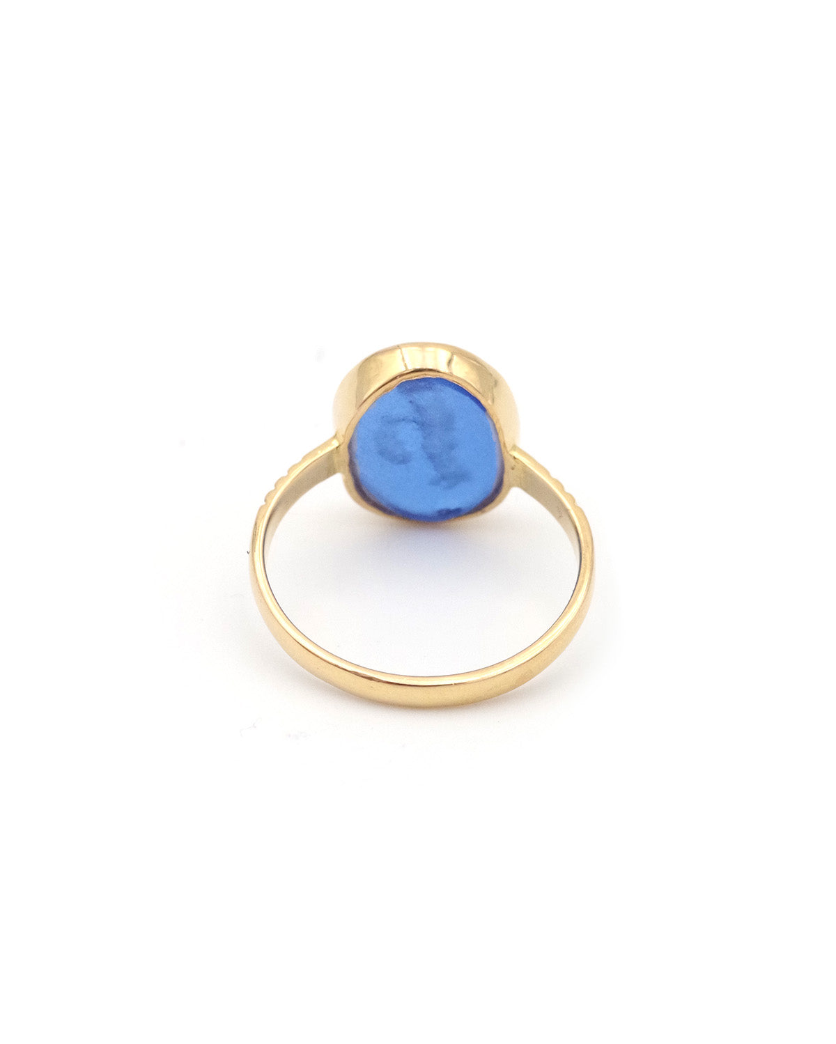 bague intaille sur verre pecheur