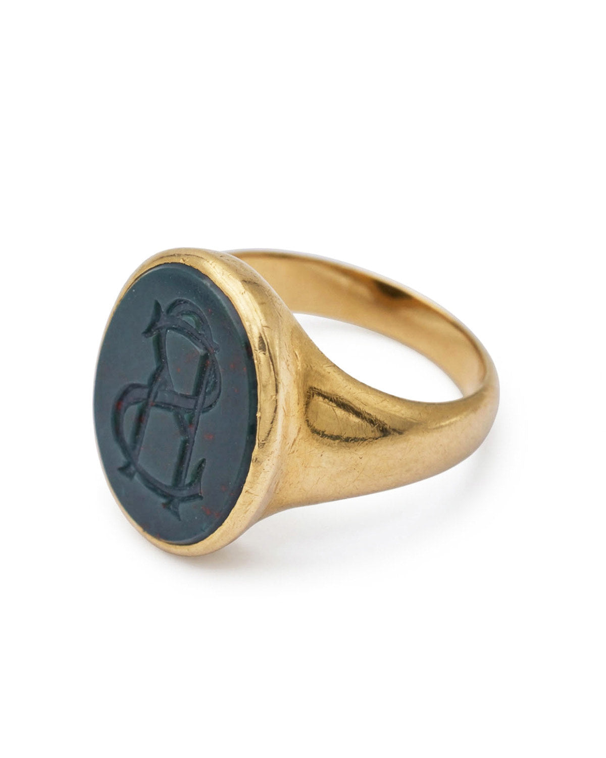 Antique signet bloodstone ring