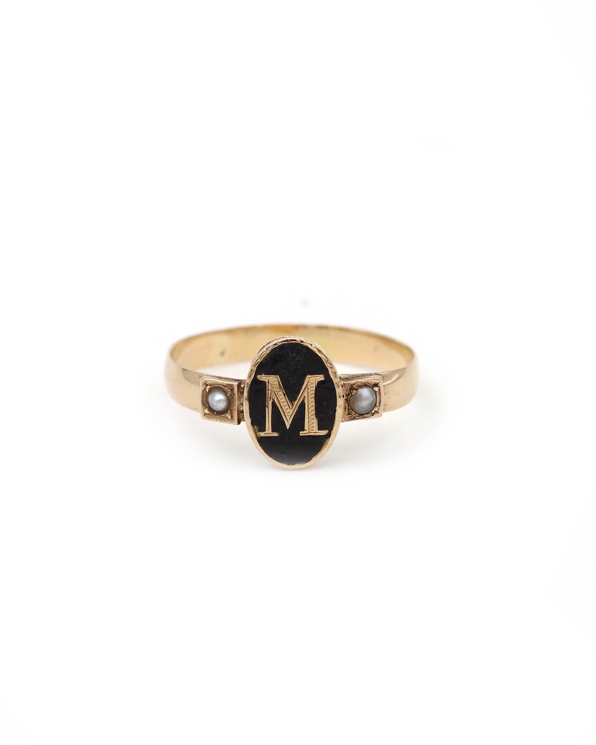 bague lettre M en or
