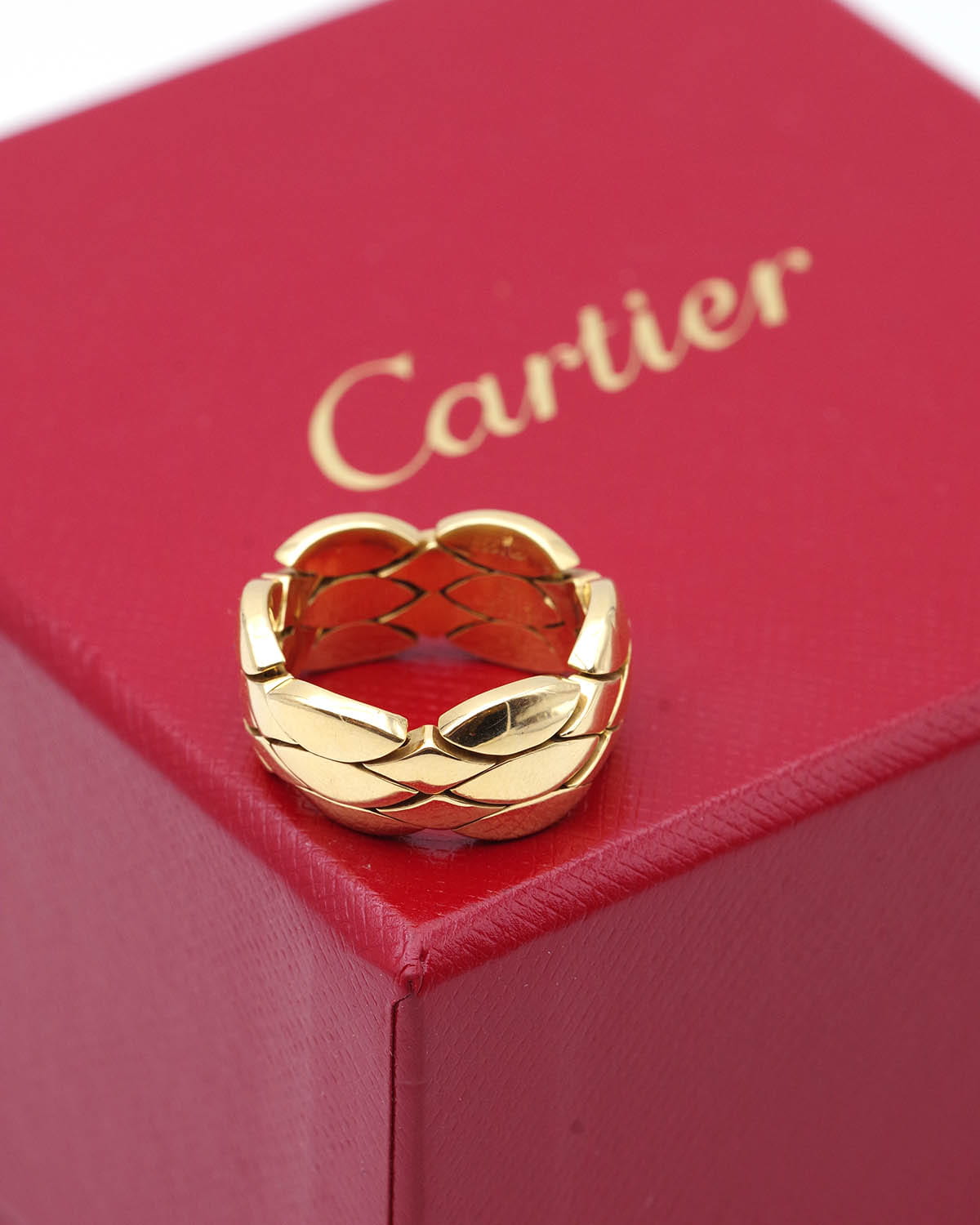 Bague bandeau maillon cartier