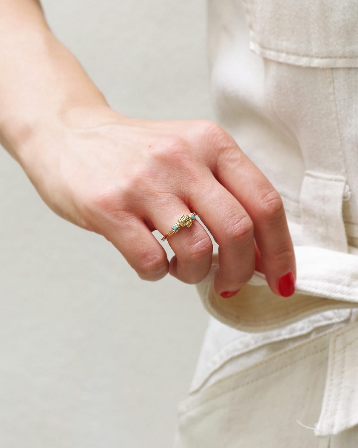 Fede turquoise ring