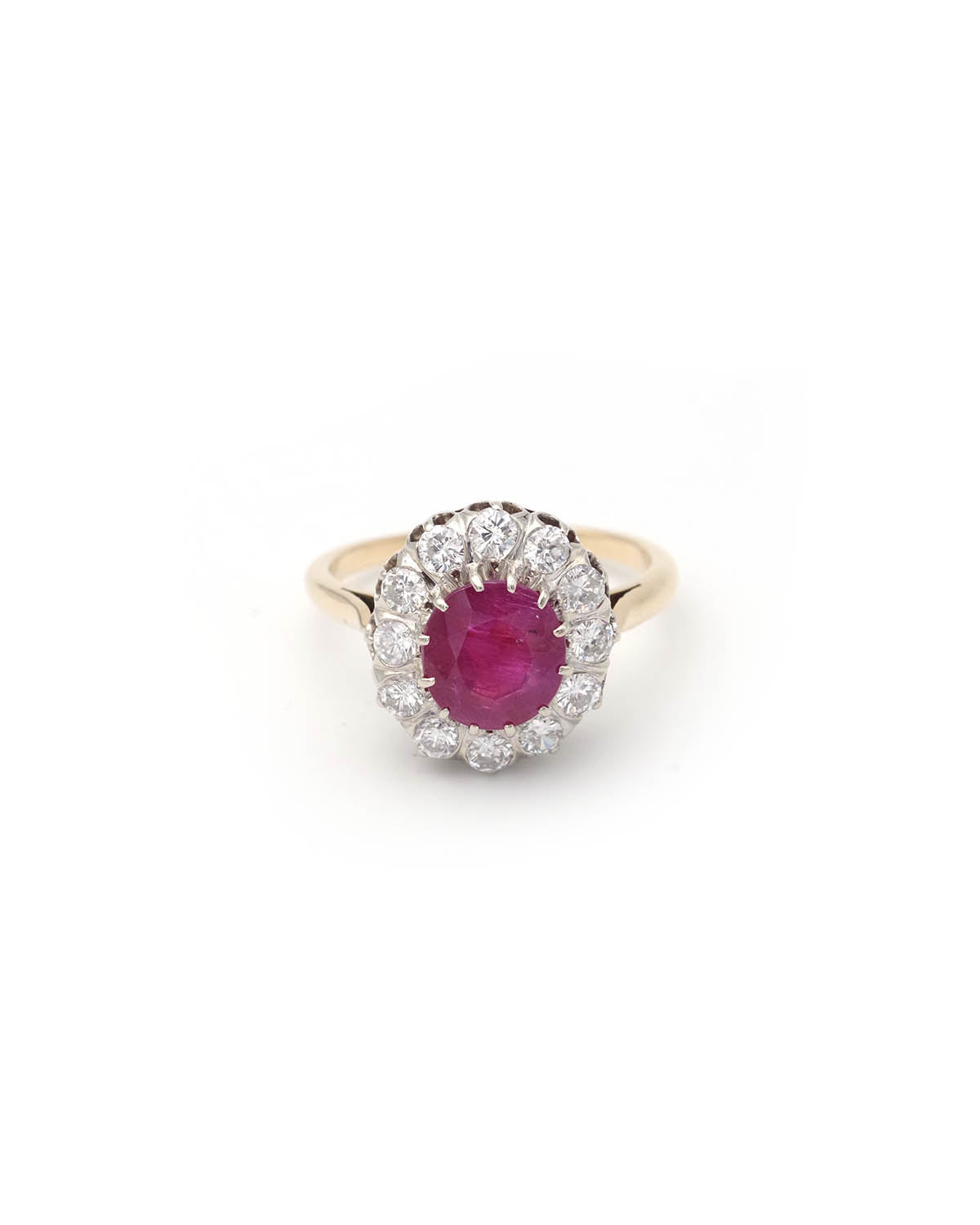 bague rubis diamants en or