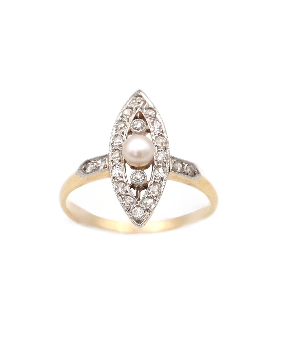 bague belle epoque perle fine