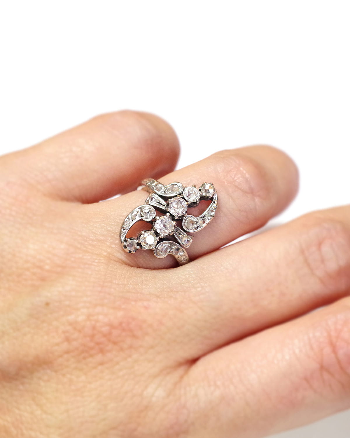 Bague ancienne diamants marquise