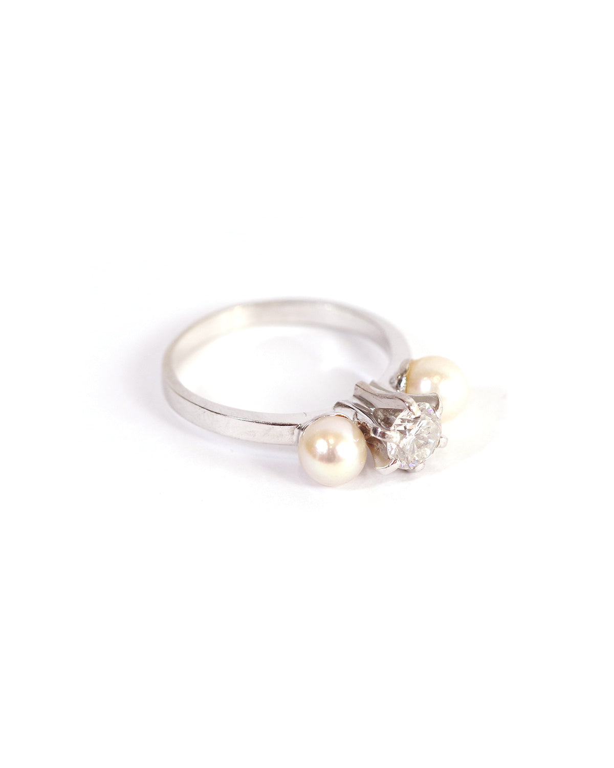 vintage pearl diamond ring