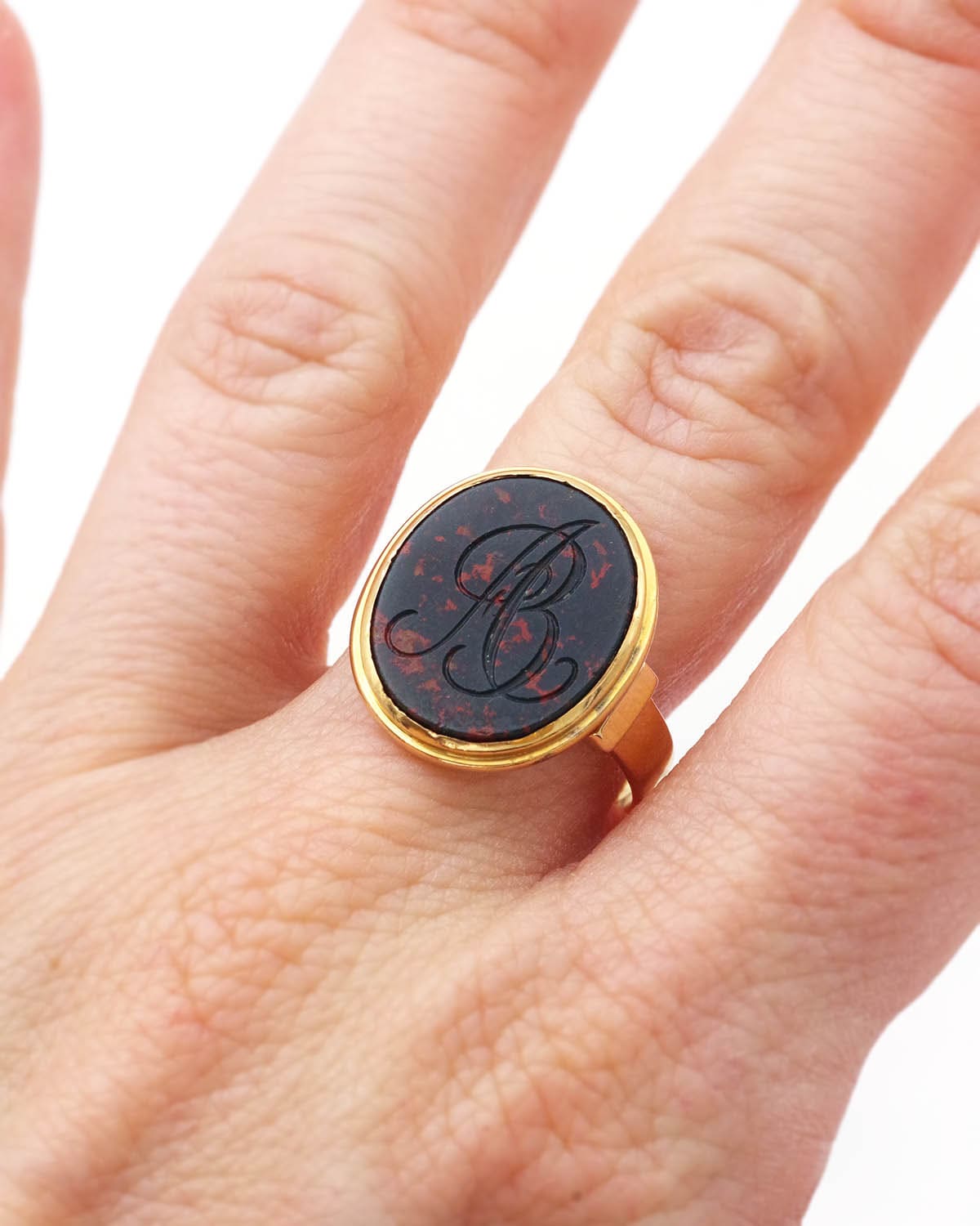 Bloodstone signet ring