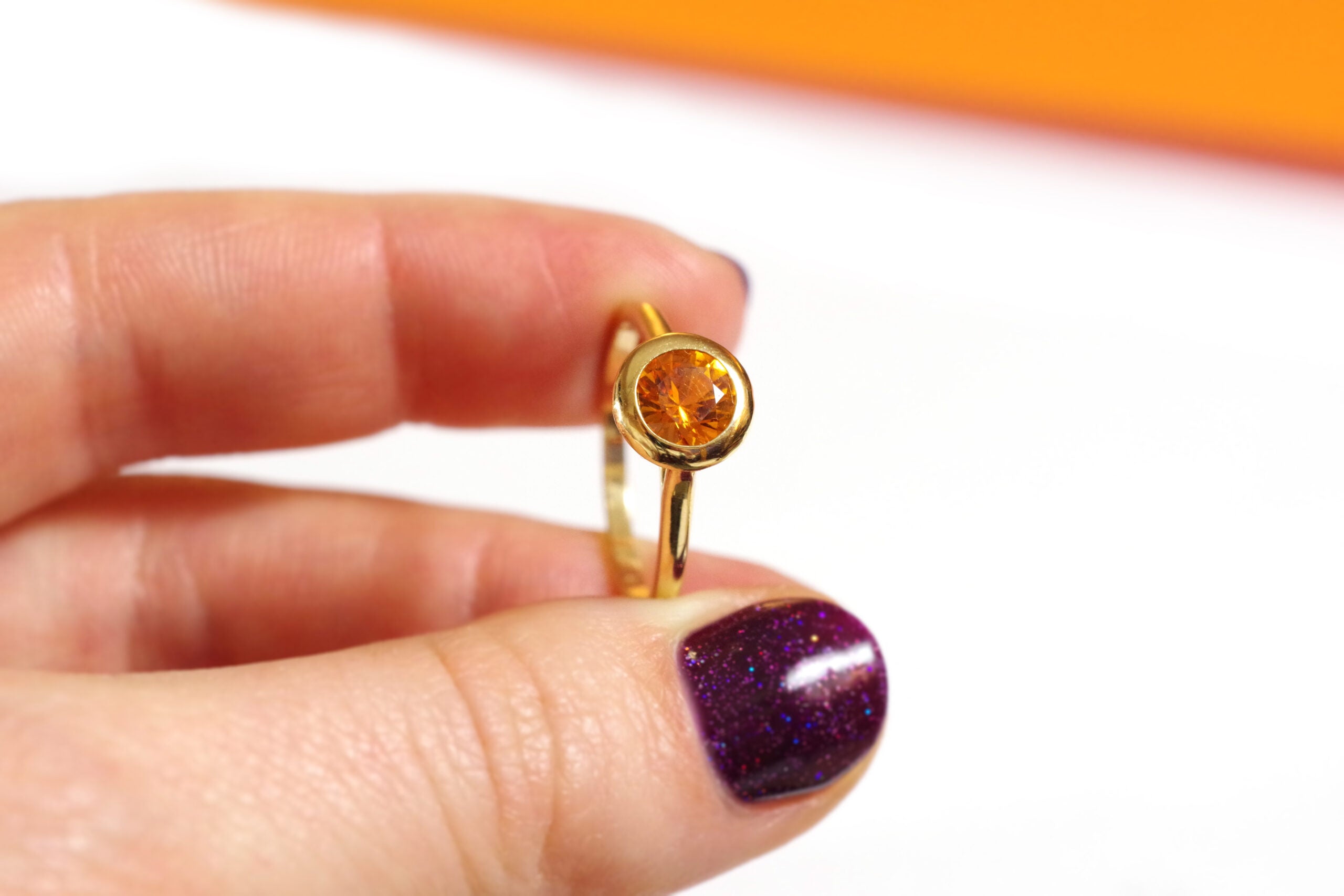 bague saphir jaune bague d'occasion