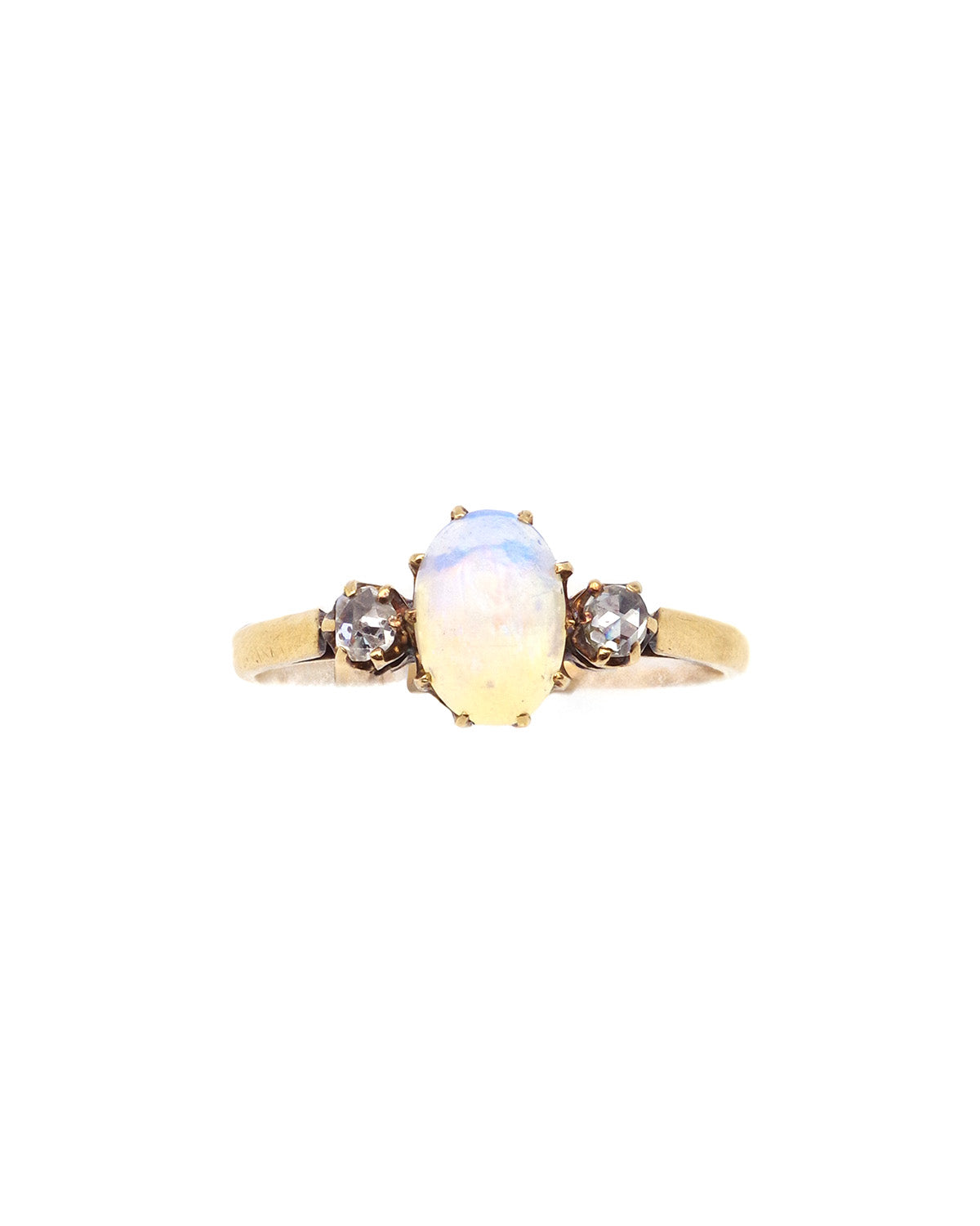 Bague ancienne opale diamants en or