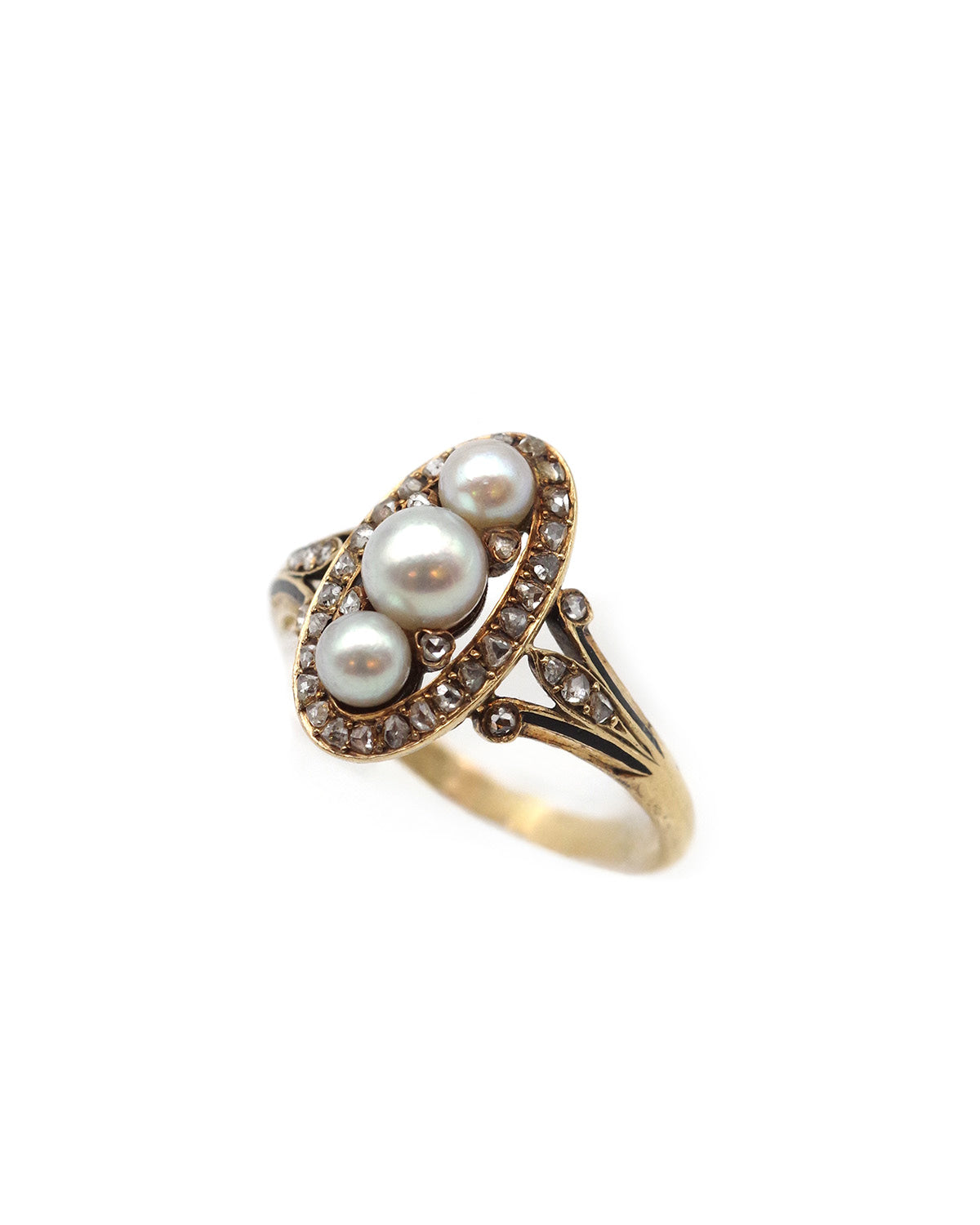 Belle Epoque diamond pearl ring