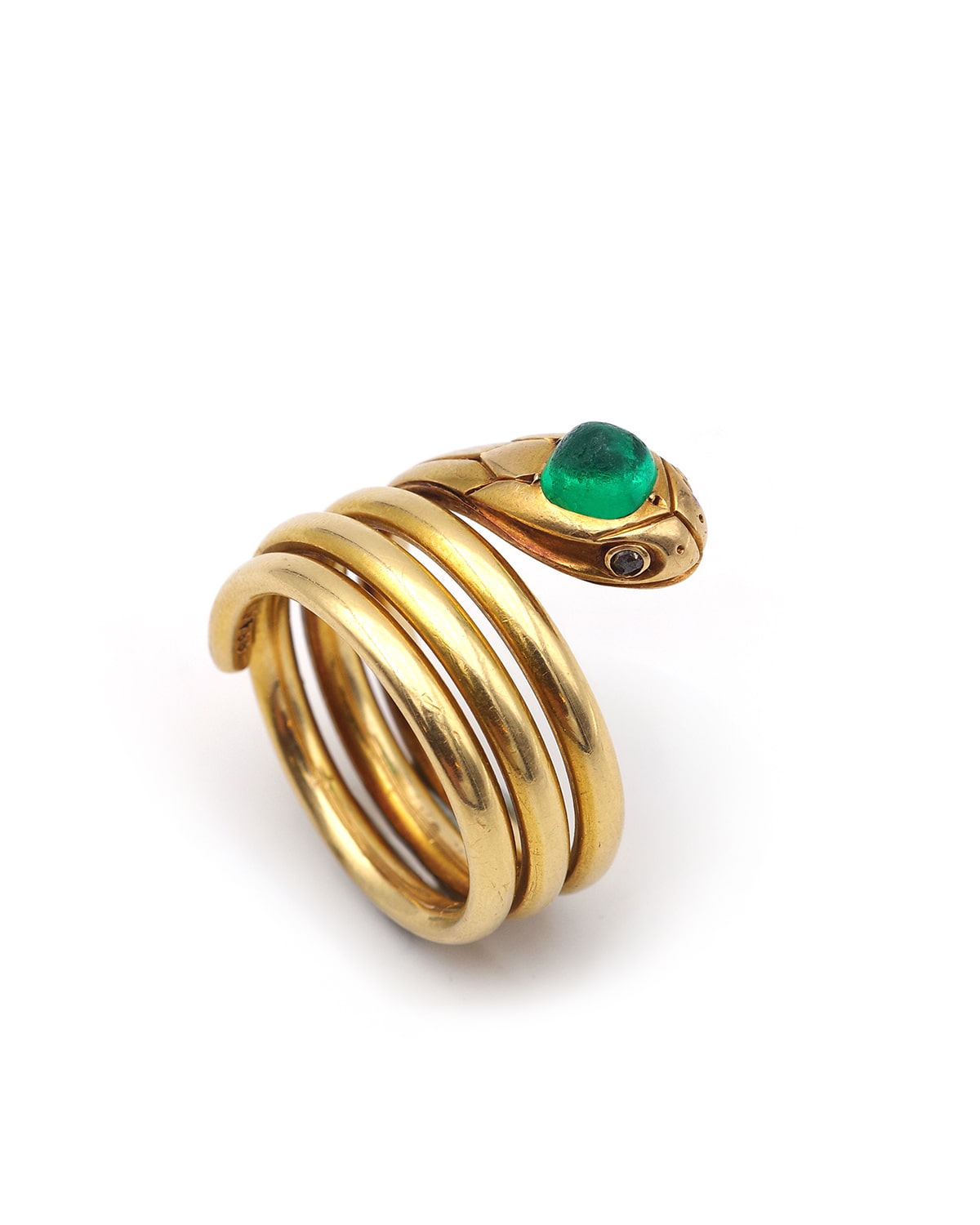 bague émeraude serpent ancienne