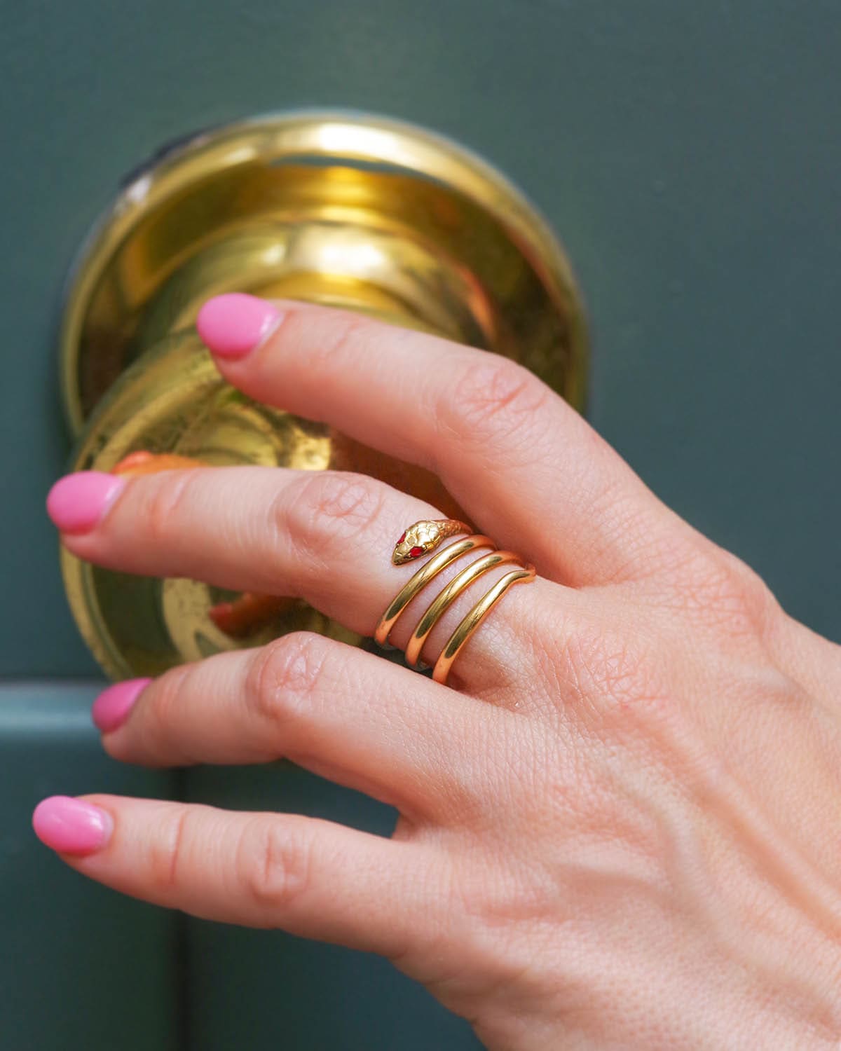 gold snake ring