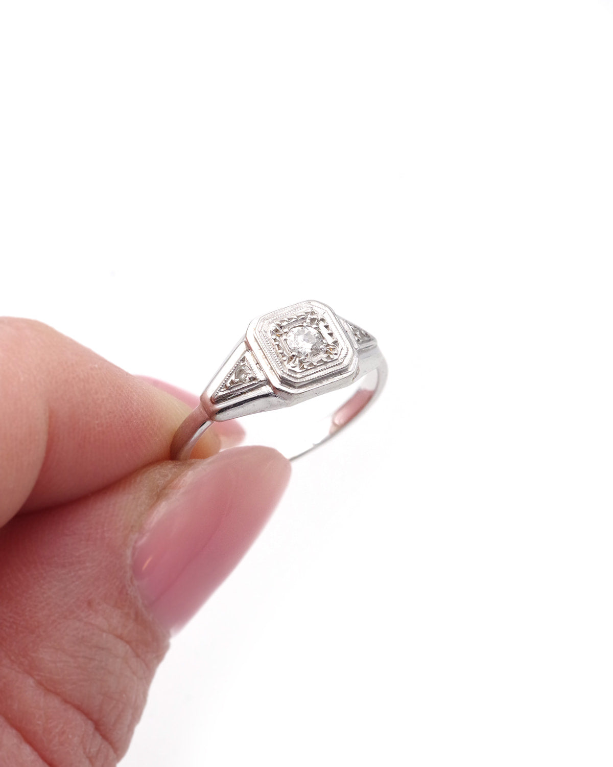 Bague diamant art deco