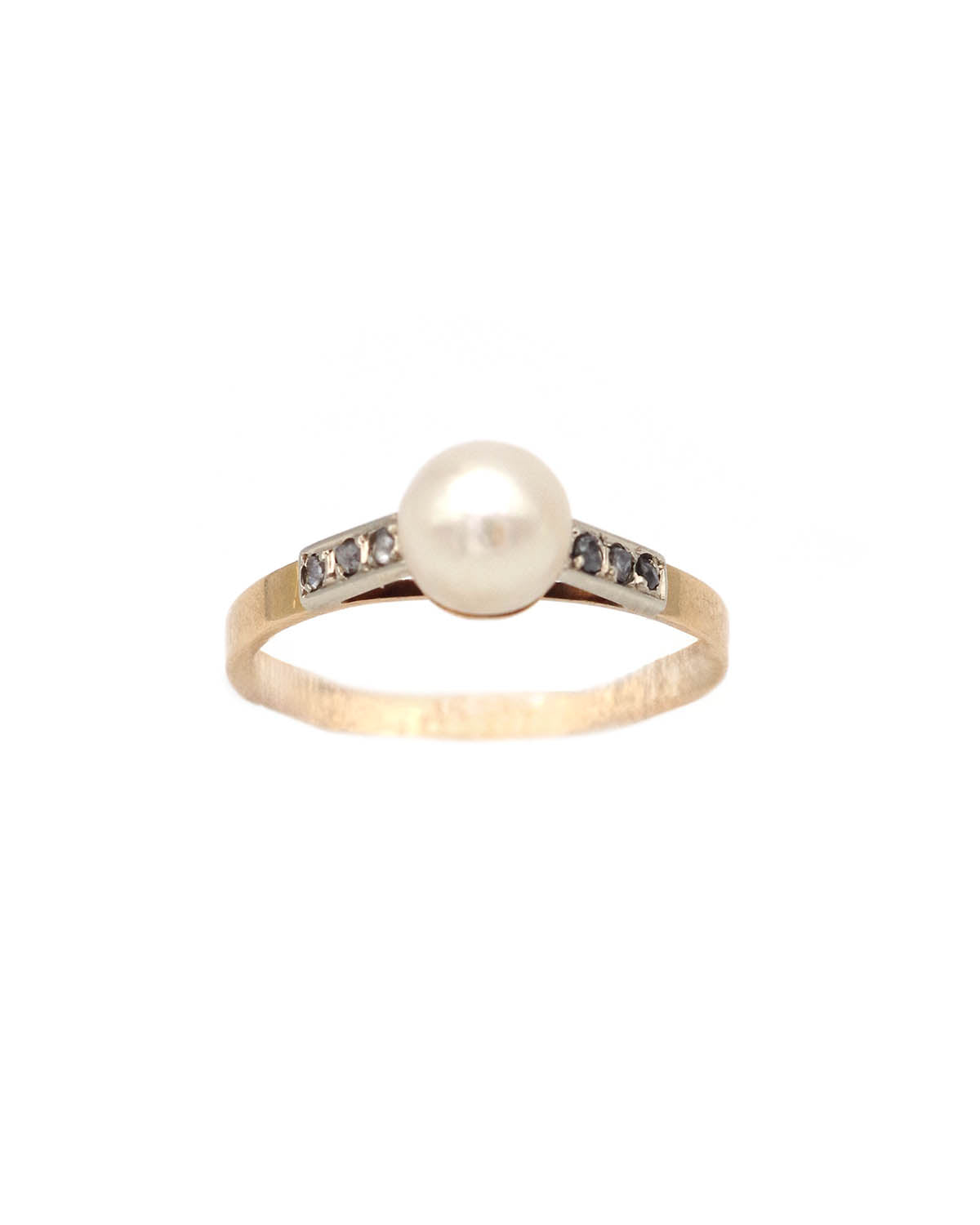 bague perle solitaire en or