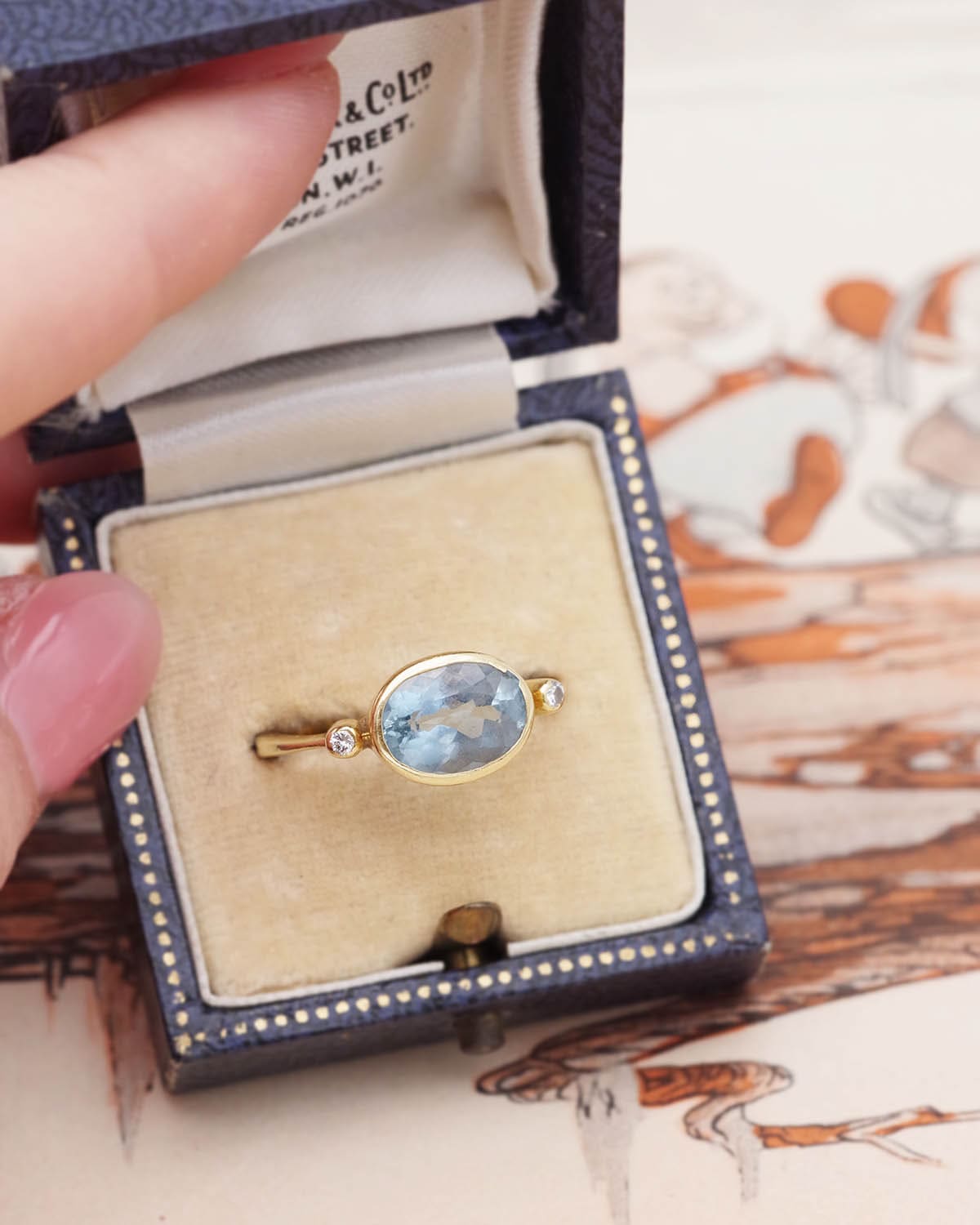 Vintage aquamarine ring