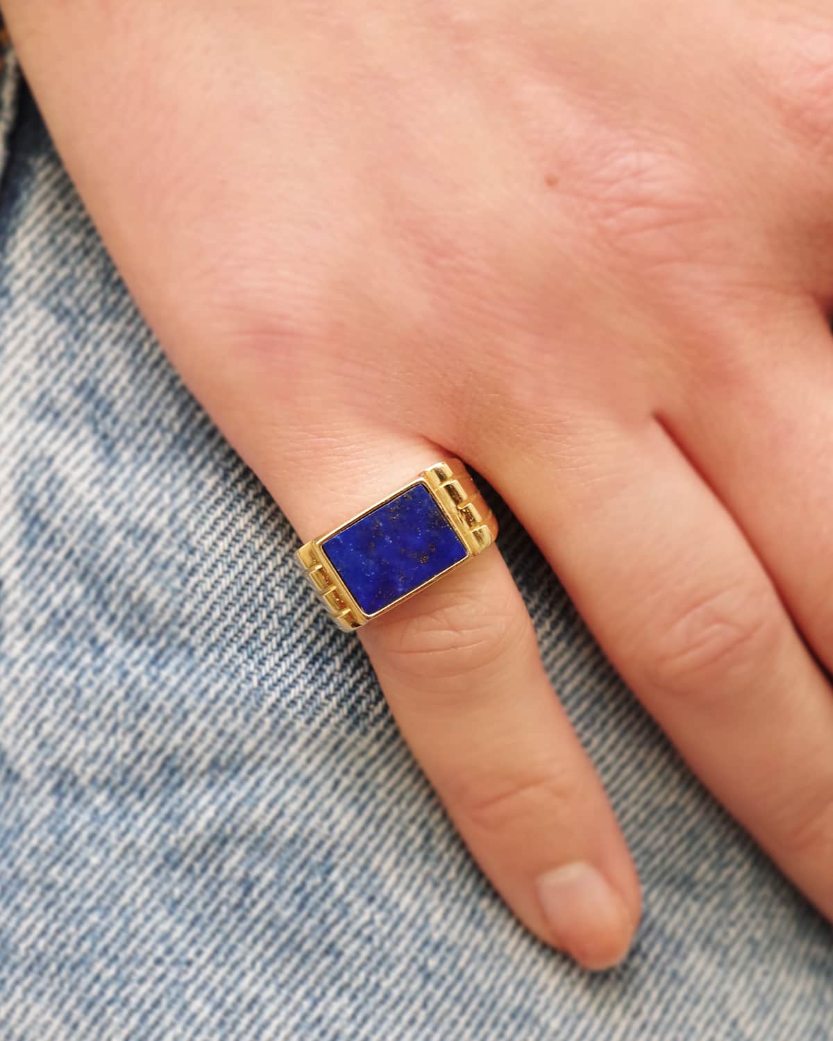Bague lapis lazuli en or
