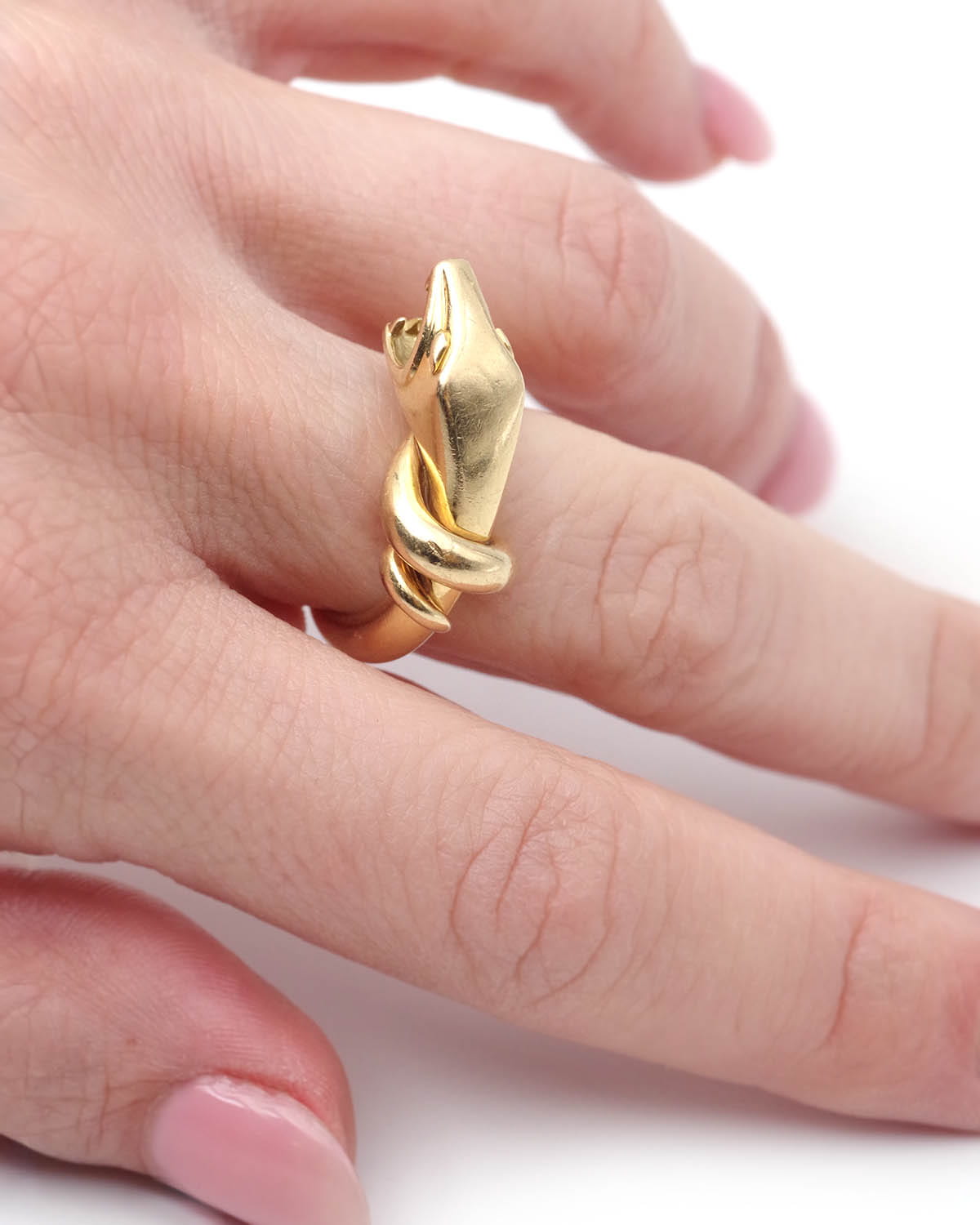 Bague serpent en or