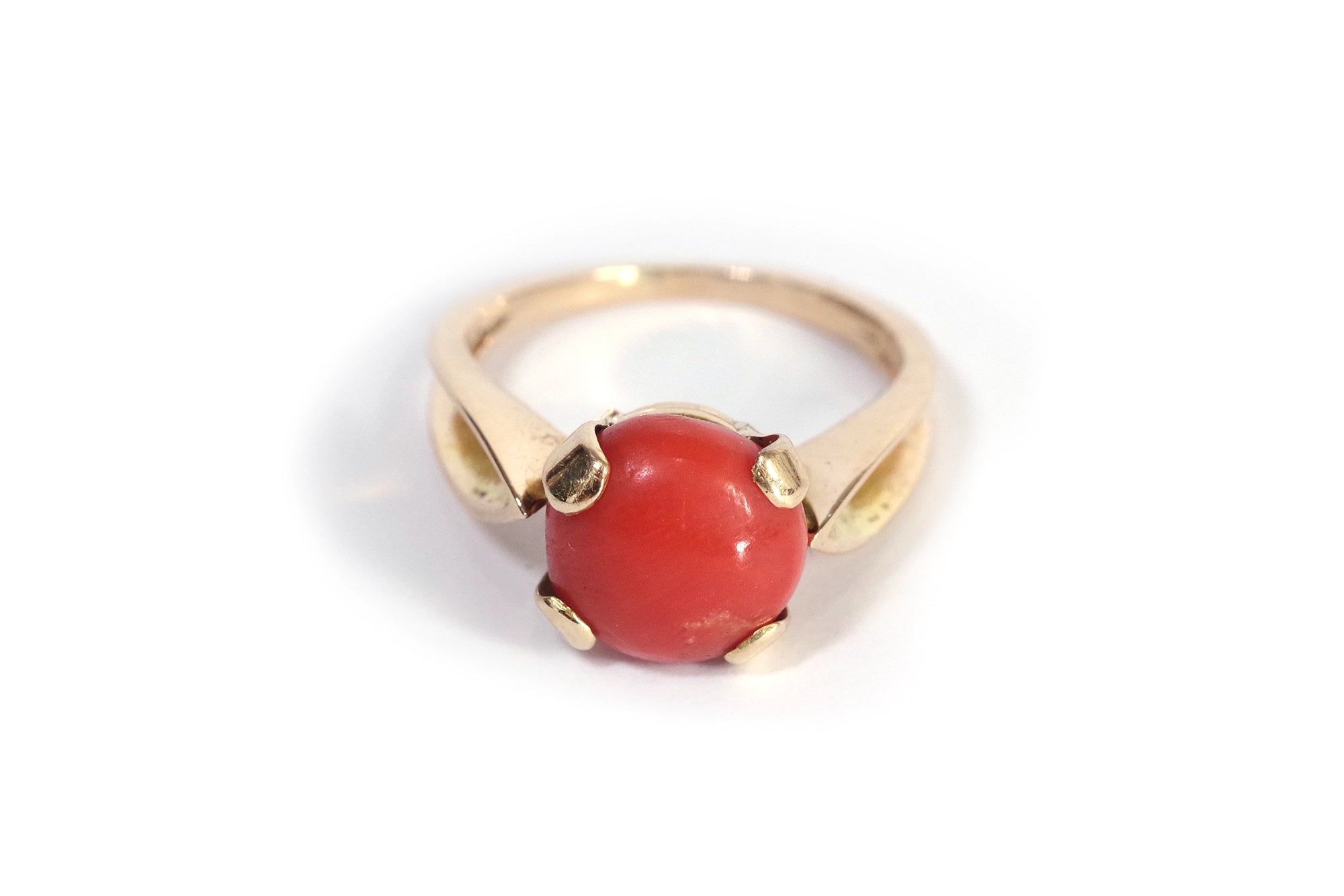 gold coral ring