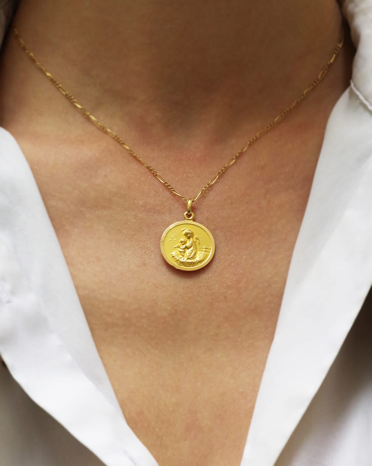 medaille vintage religieuse