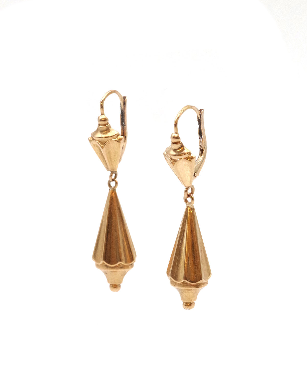 Long gold earrings