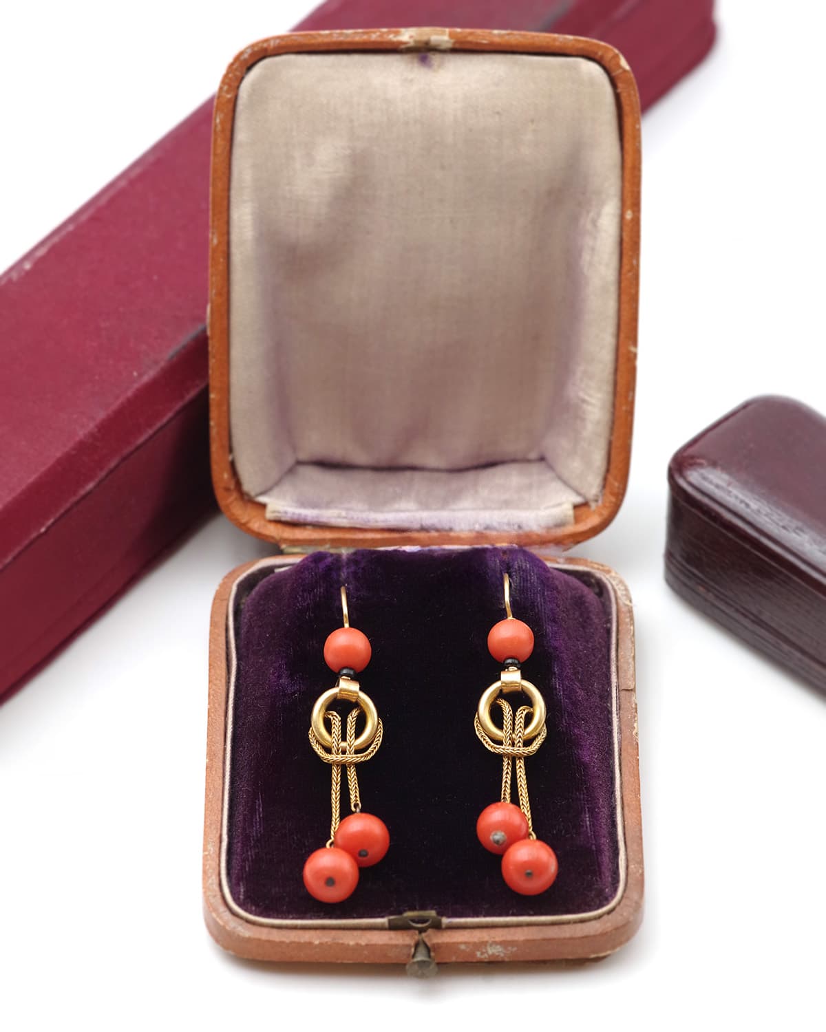 Victorian coral pearl in gold