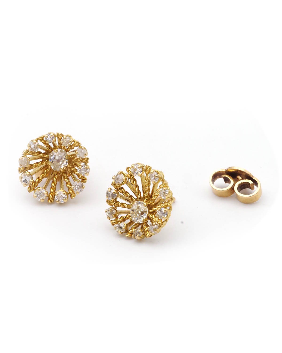 Diamond stud earrings
