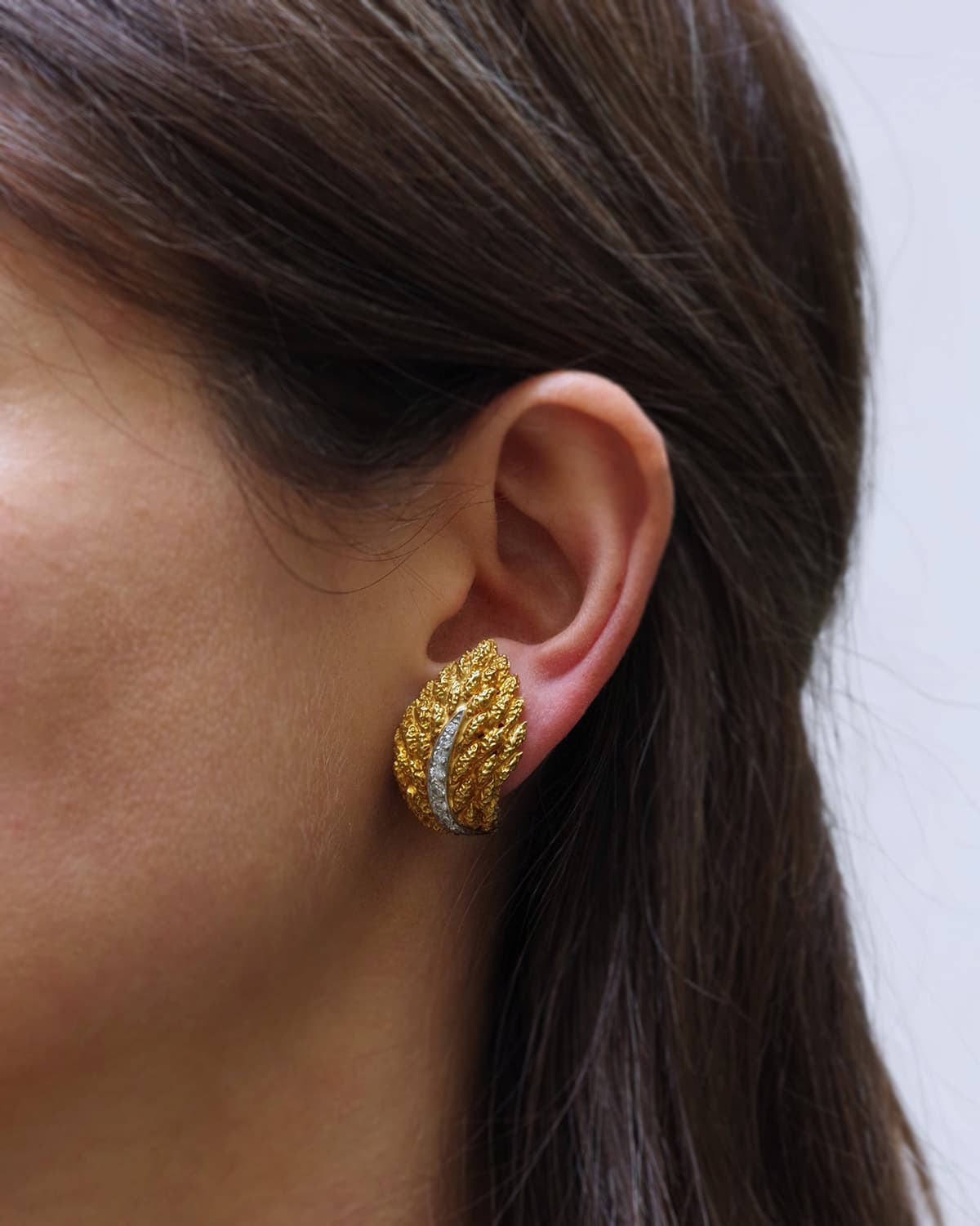 Boucheron Paris feather ear clips