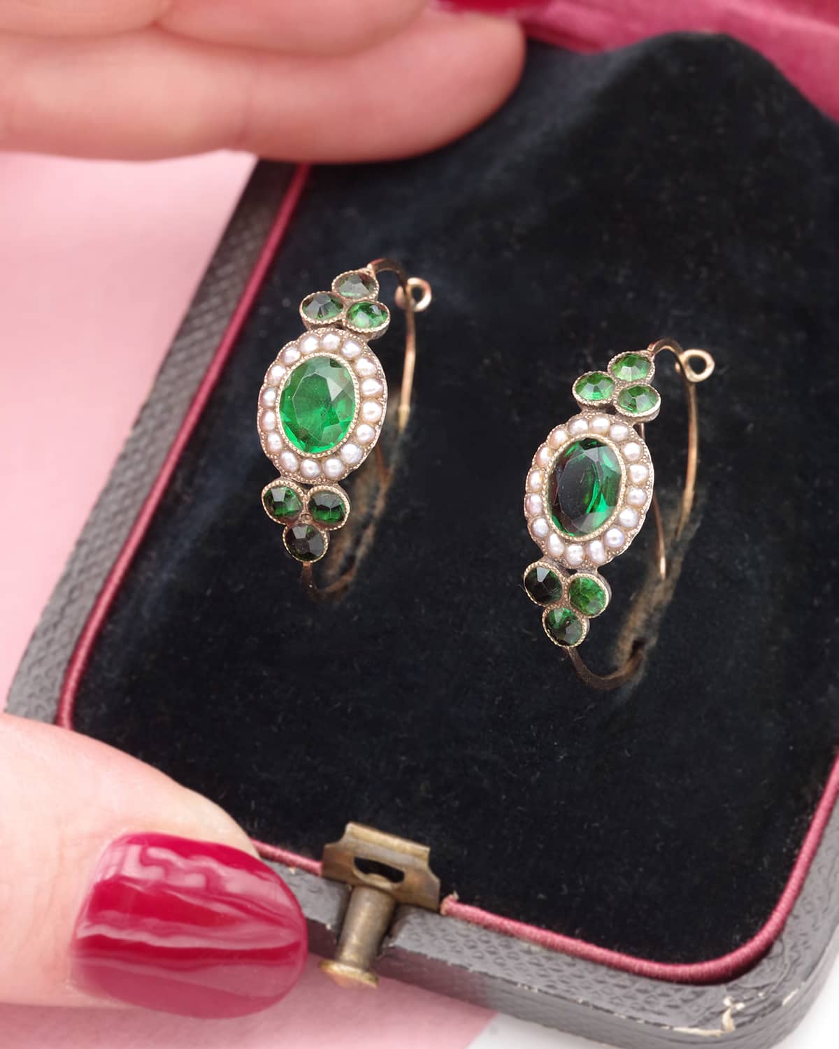 Antique georgian poissarde earrings