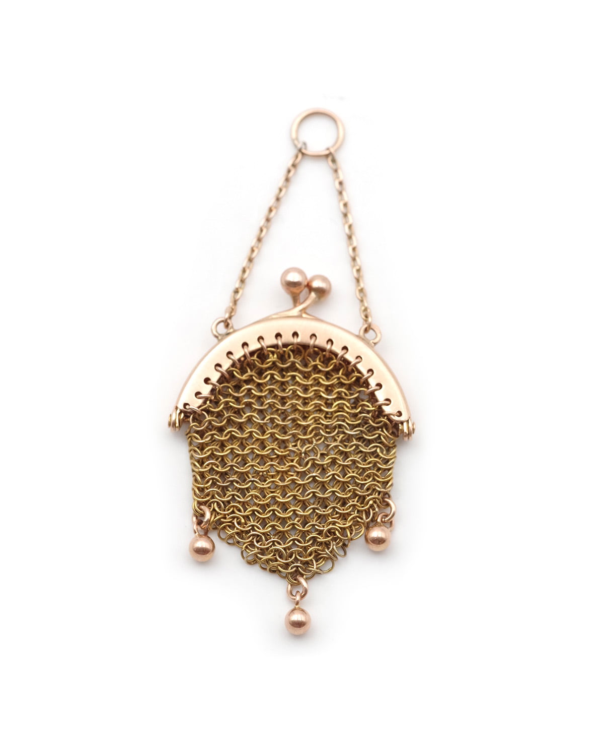 Gold mesh purse