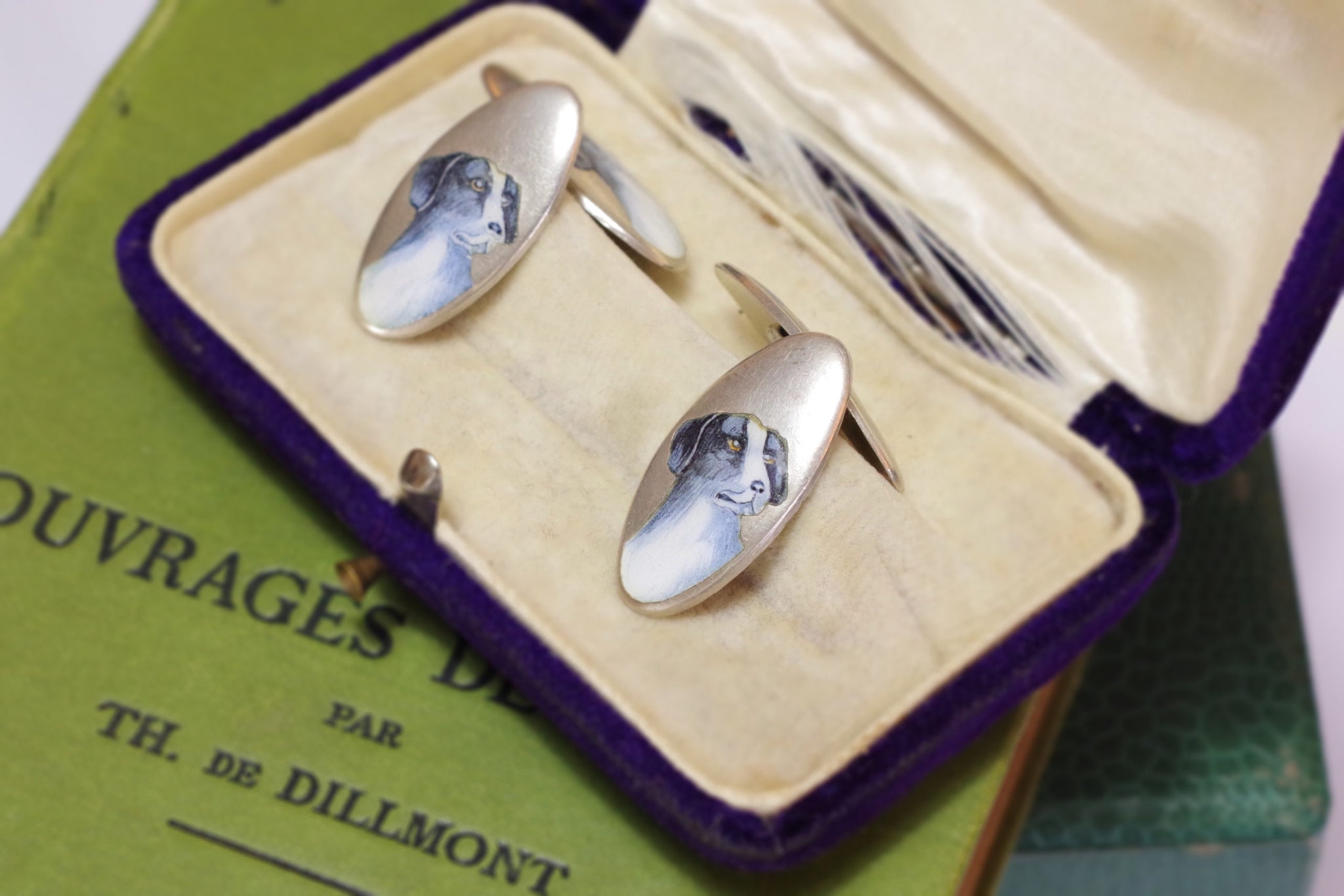 Boutons de manchette ancien et sa boite d'origine