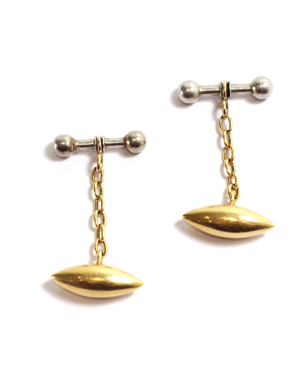 Silver and gold cufflinks
