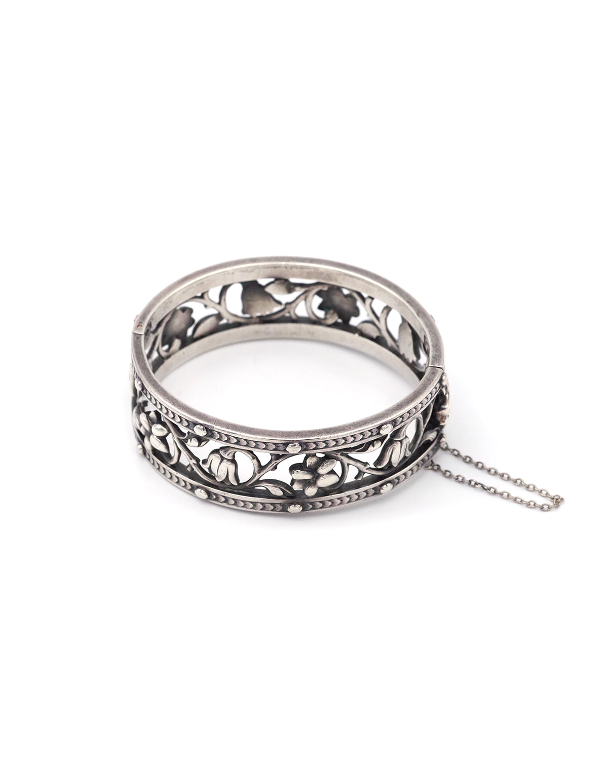 Silver bracelet cuff signed