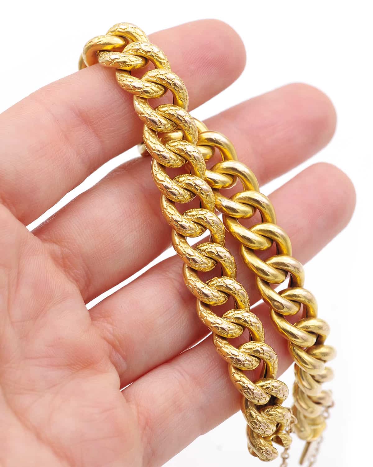 Bracelet gourmette ancien en or