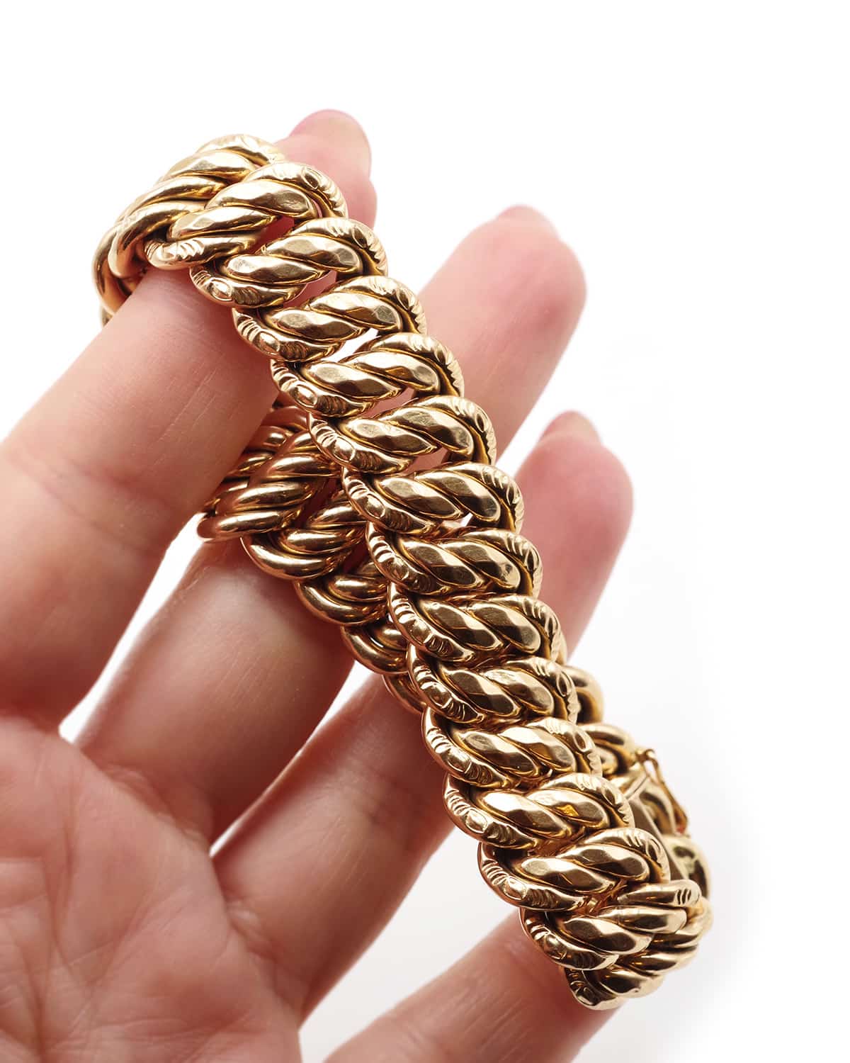 antique curb gold bracelet