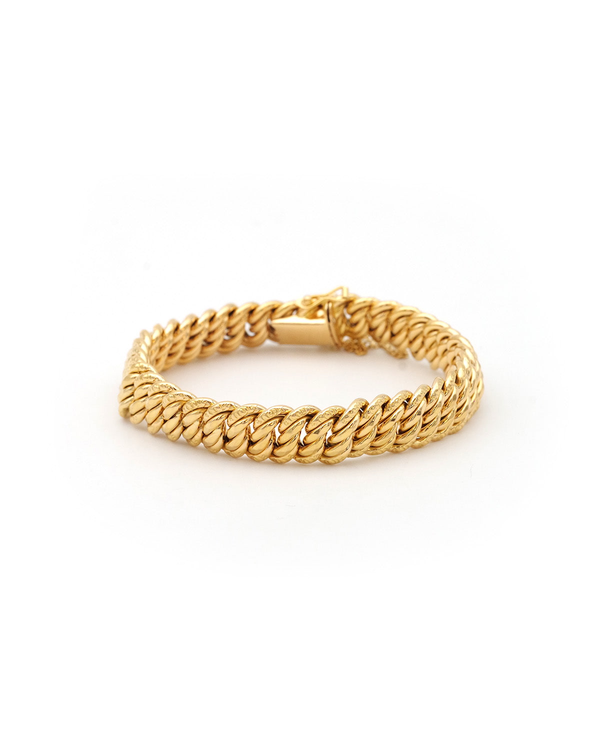 bracelet ancien maille americaine en or