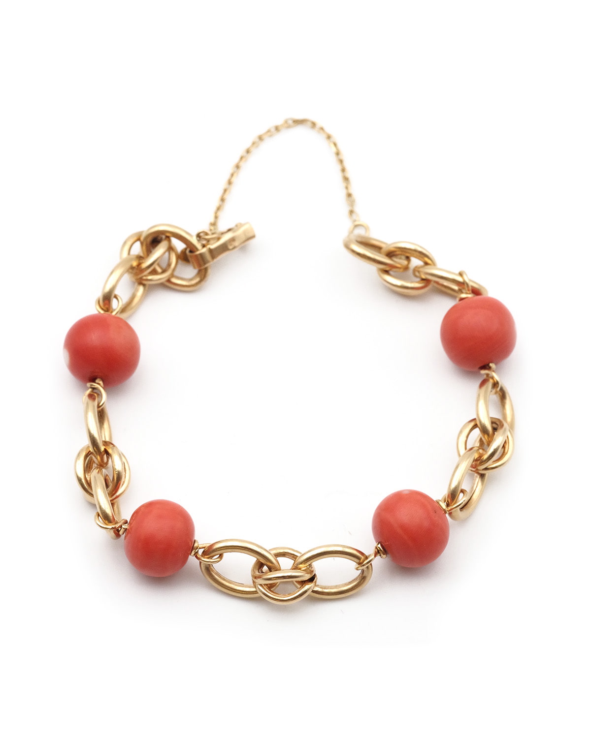 Bracelet corail en or