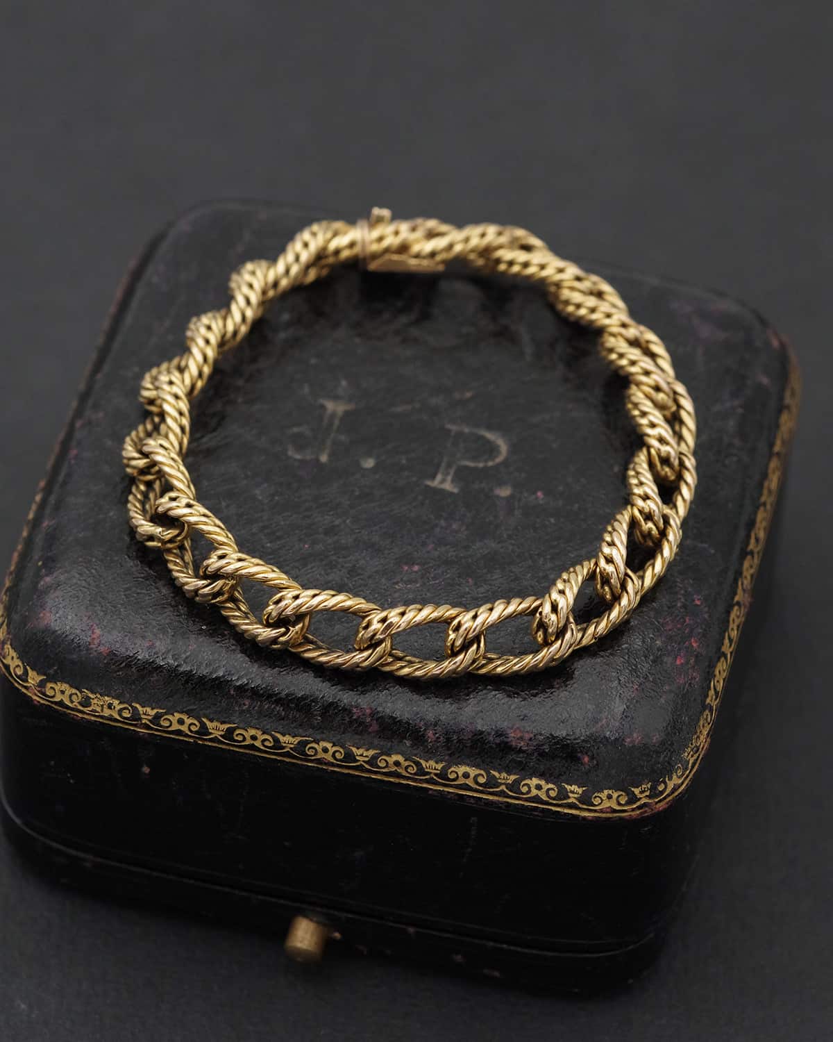 Solid gold gourmette bracelet