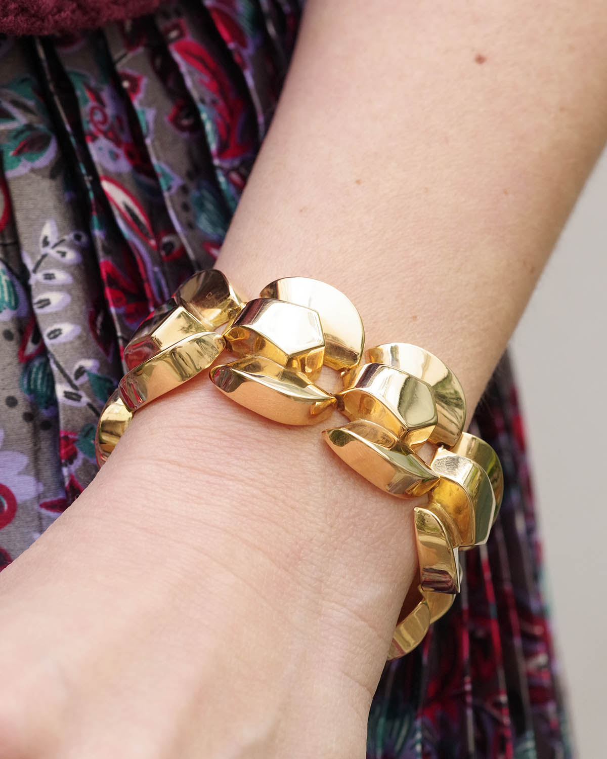 retro tank gold bracelet