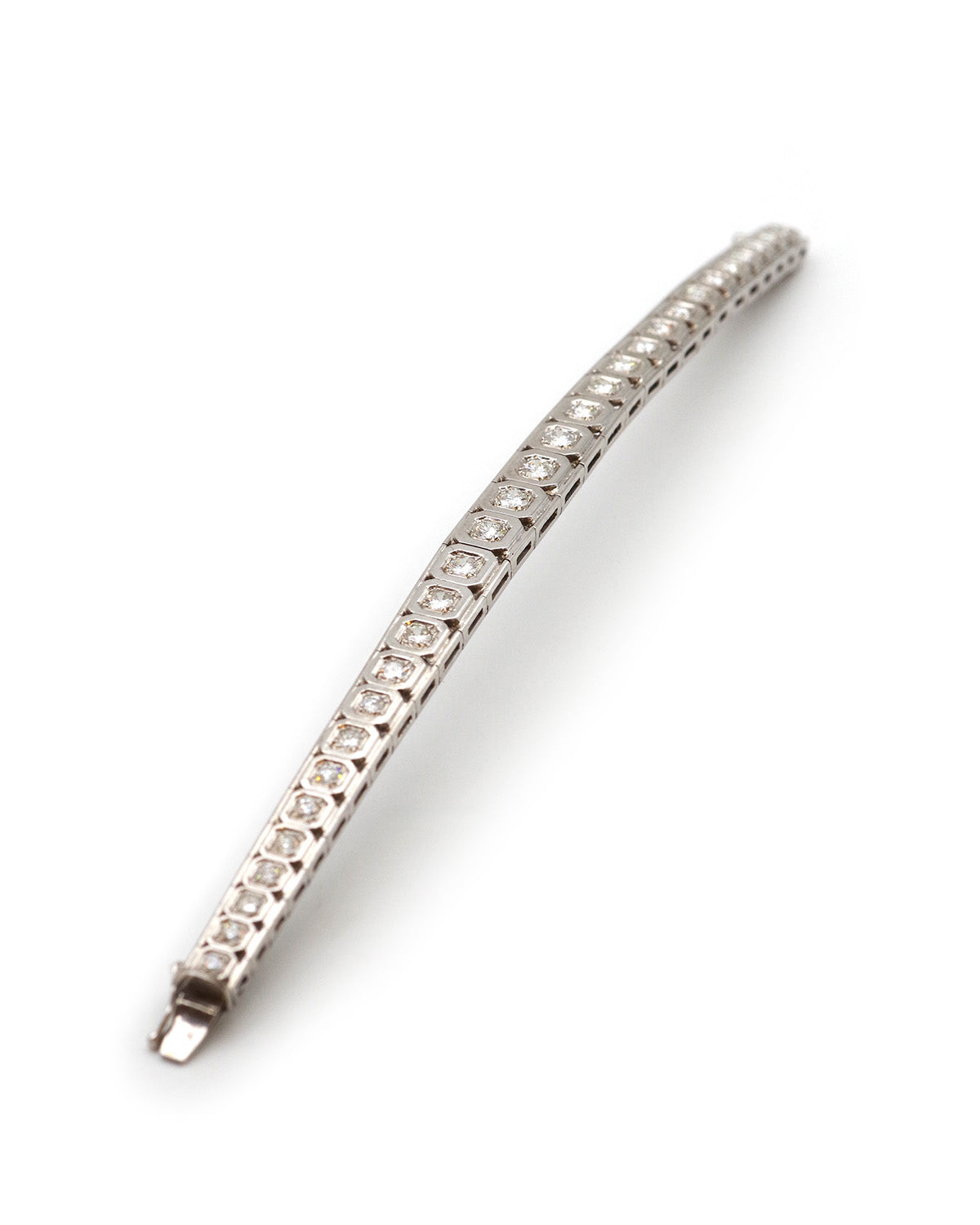 Diamond and platinum bracelet