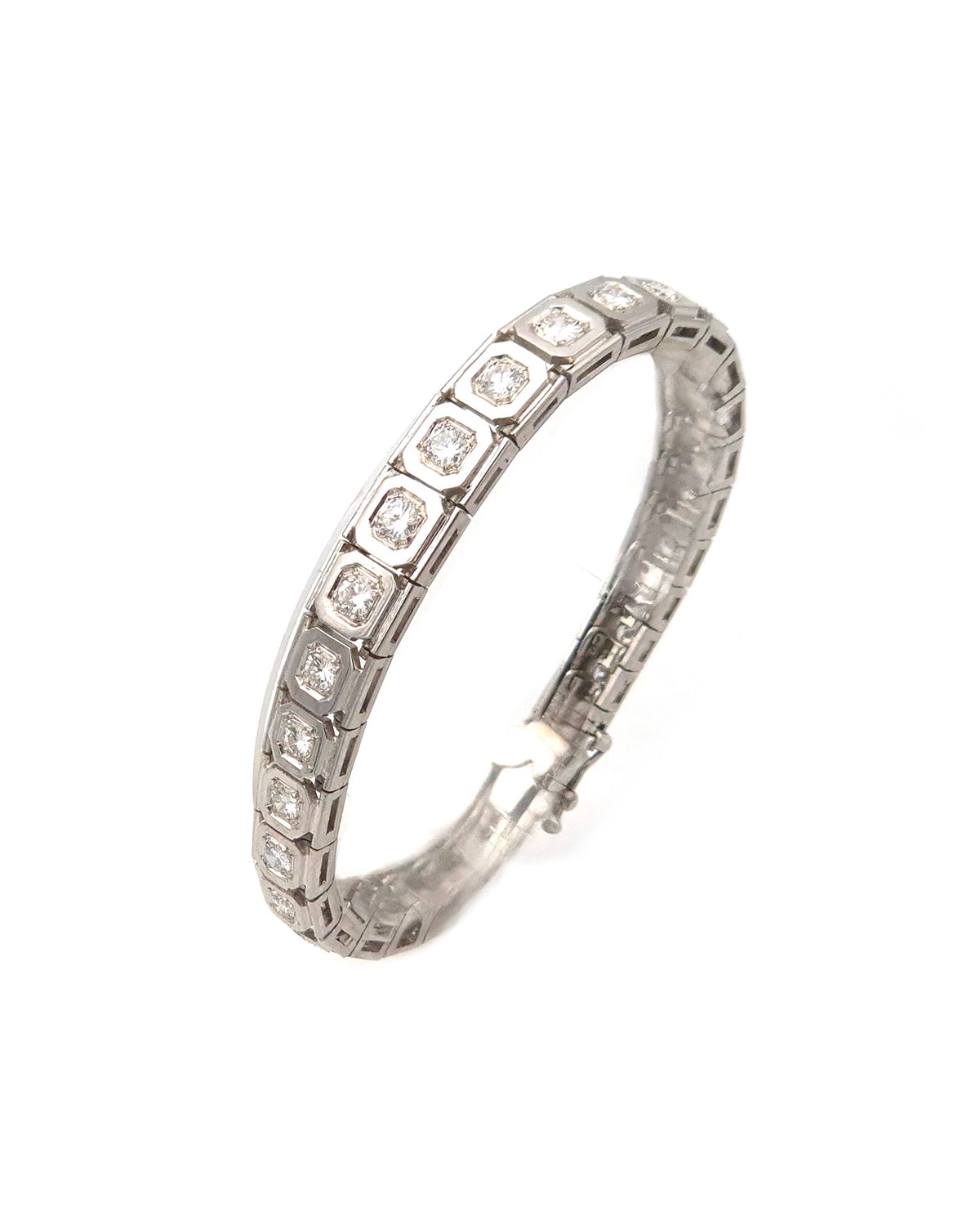 bracelet en platine et diamants