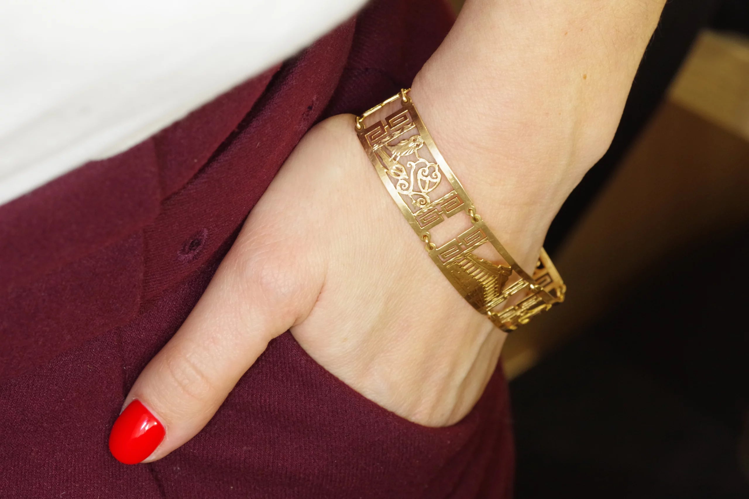 Bracelet vintage en or 18k