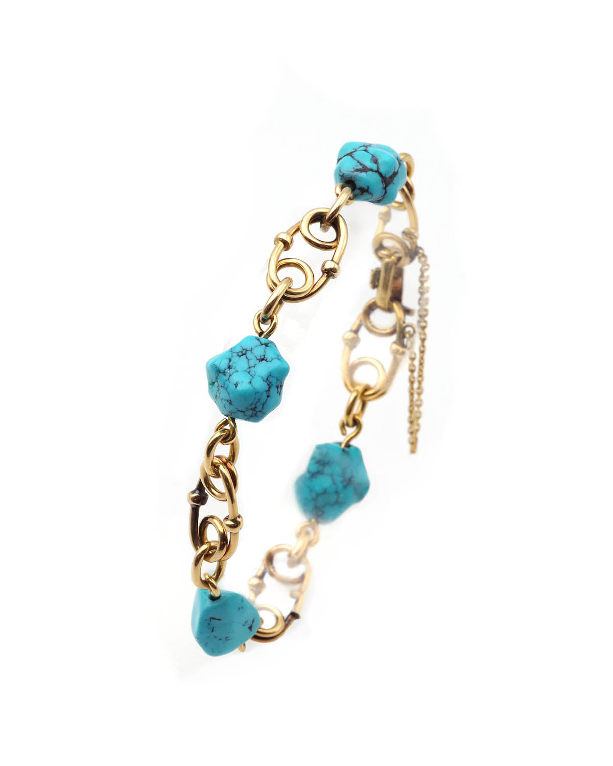 bracelet turquoise en or