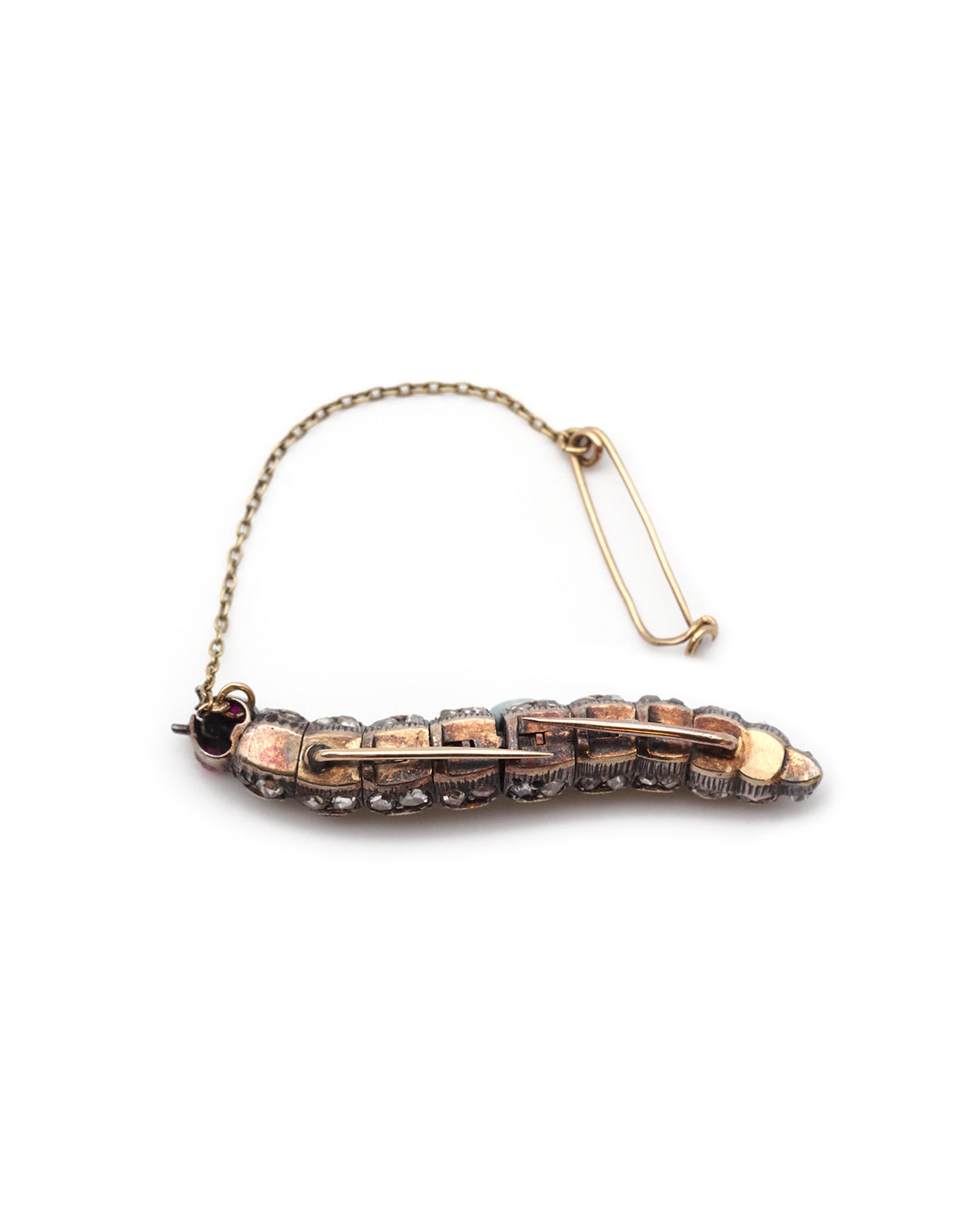 Victorian caterpillar russian brooch