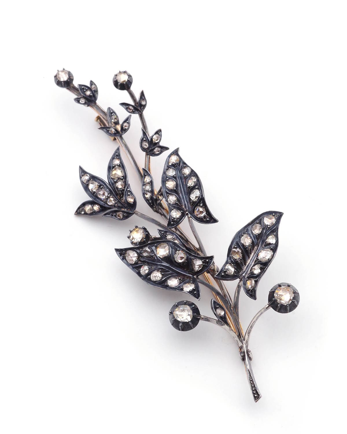 broche branche ancienne en or
