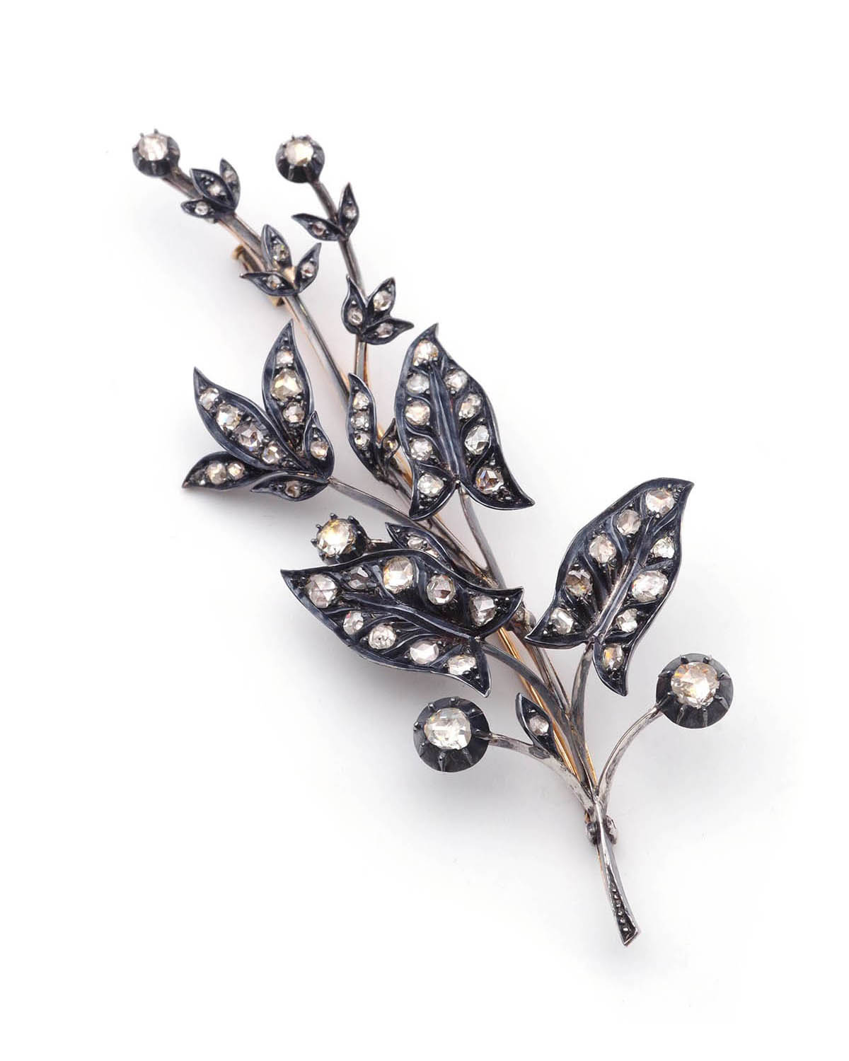 broche branche ancienne en or