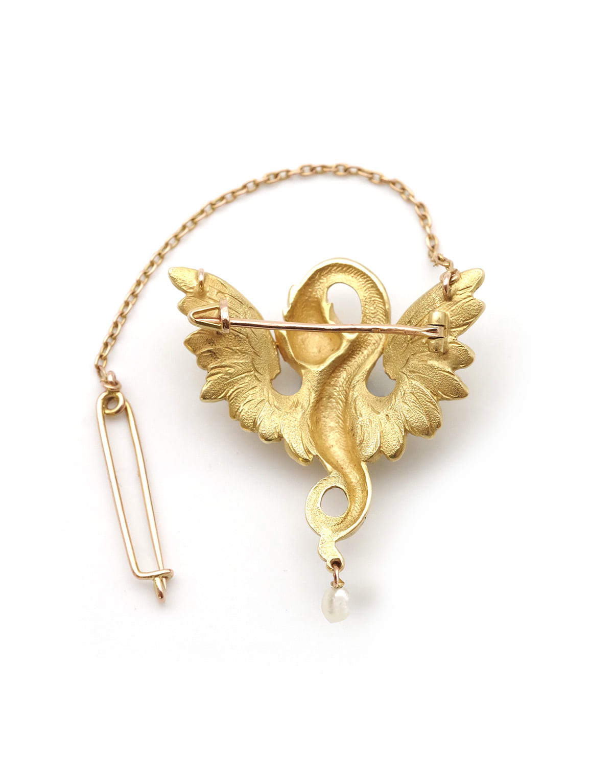 Diamond chimera brooch