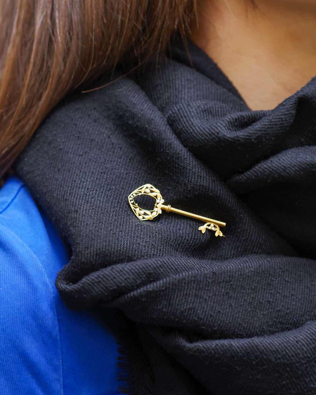 Broche clef Art Nouveau