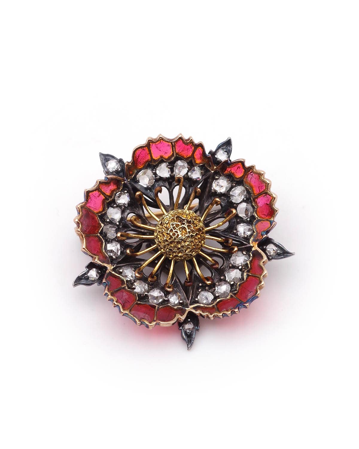 broche coquelicot en or